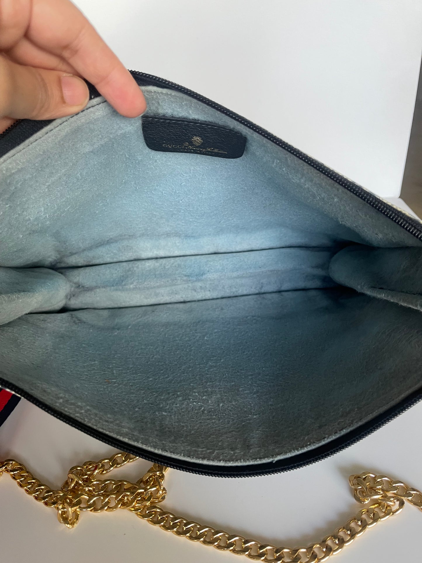 Authentic Gucci vintage large clutch crossbody bag