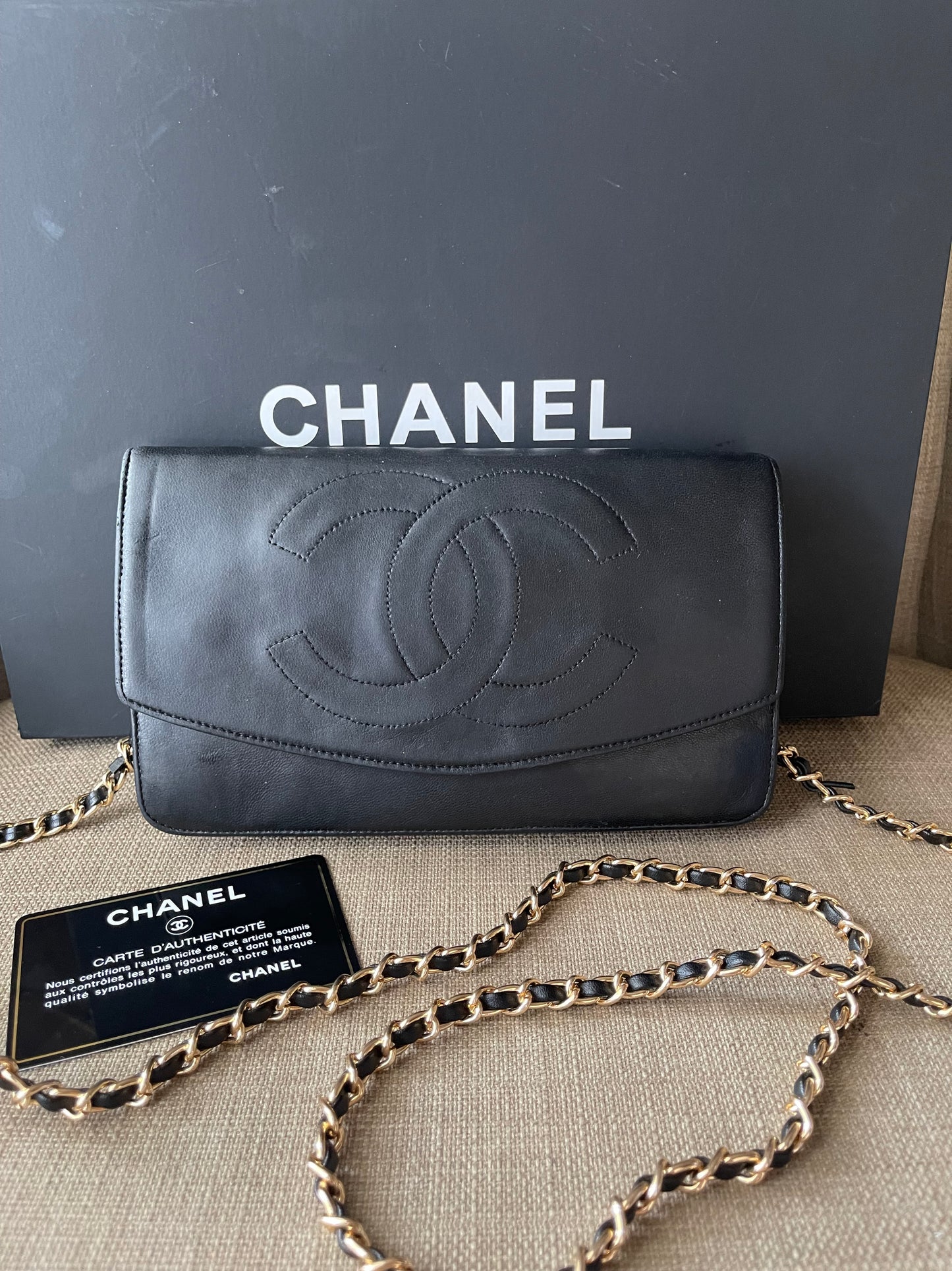 Authentic vintage CHANEL LEATHER WALLET