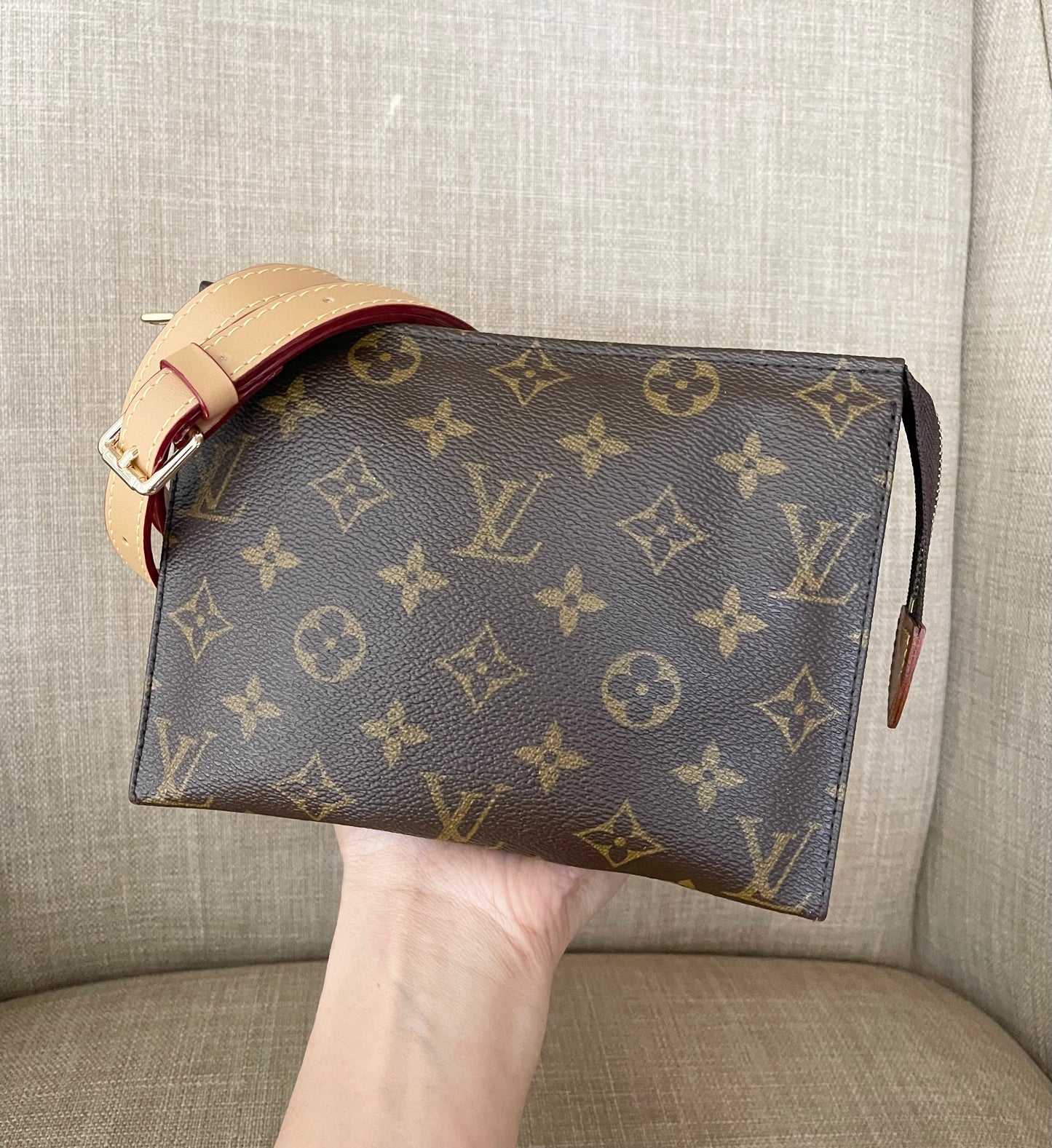Authentic Louis Vuitton toilette pouch