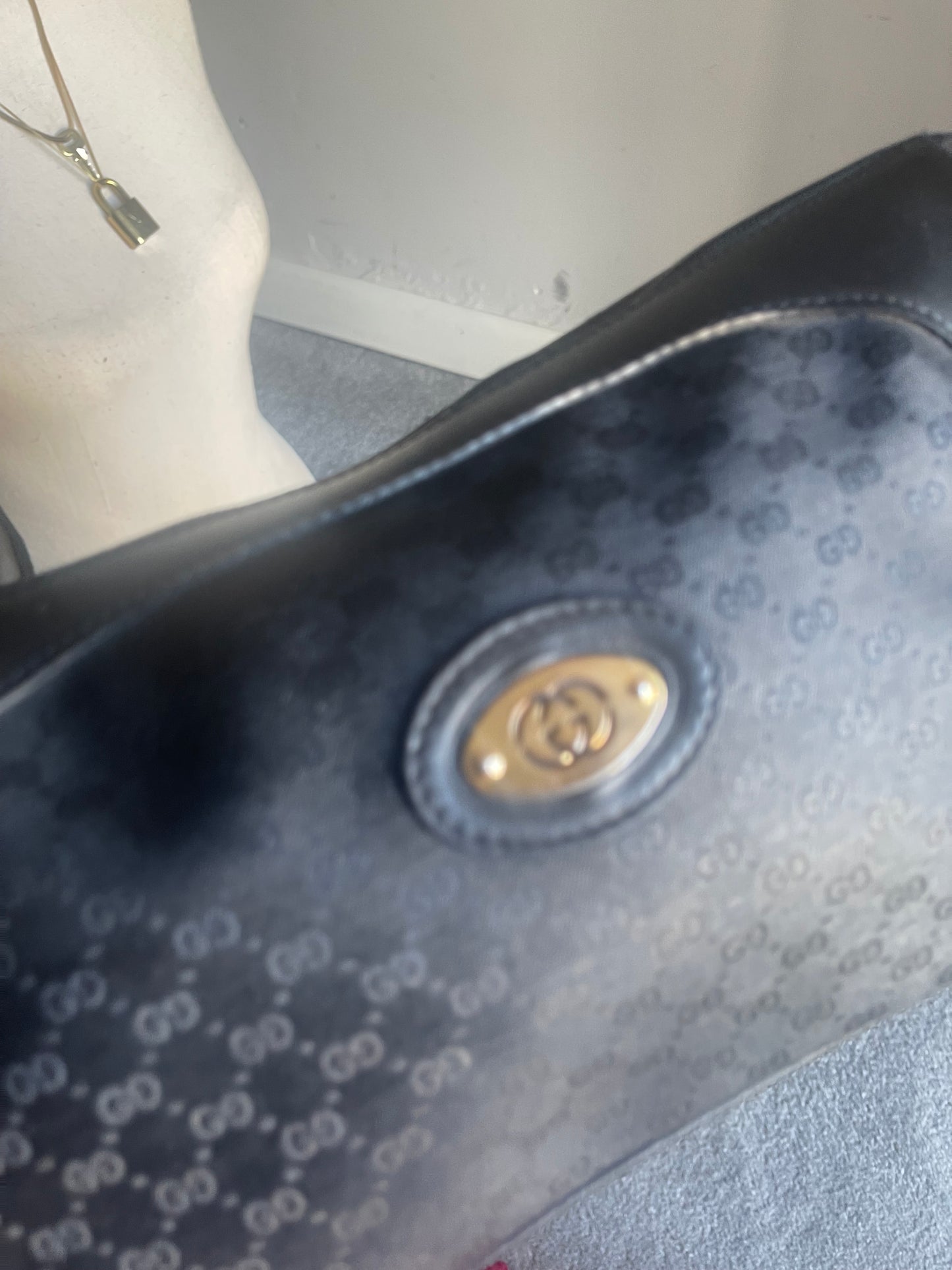 Authentic vintage Gucci black crossbody bag