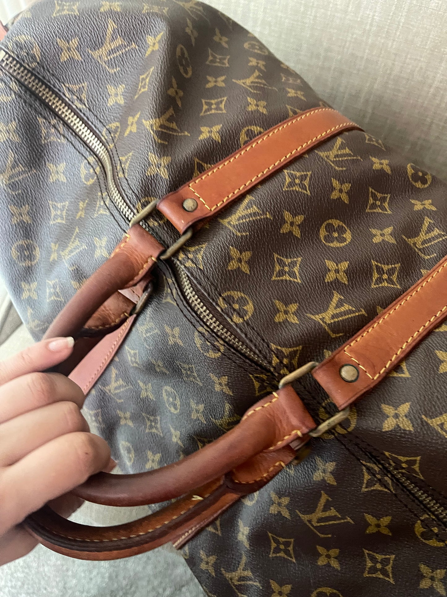 Authentic vintage Louis Vuitton luggage bag keepall 45