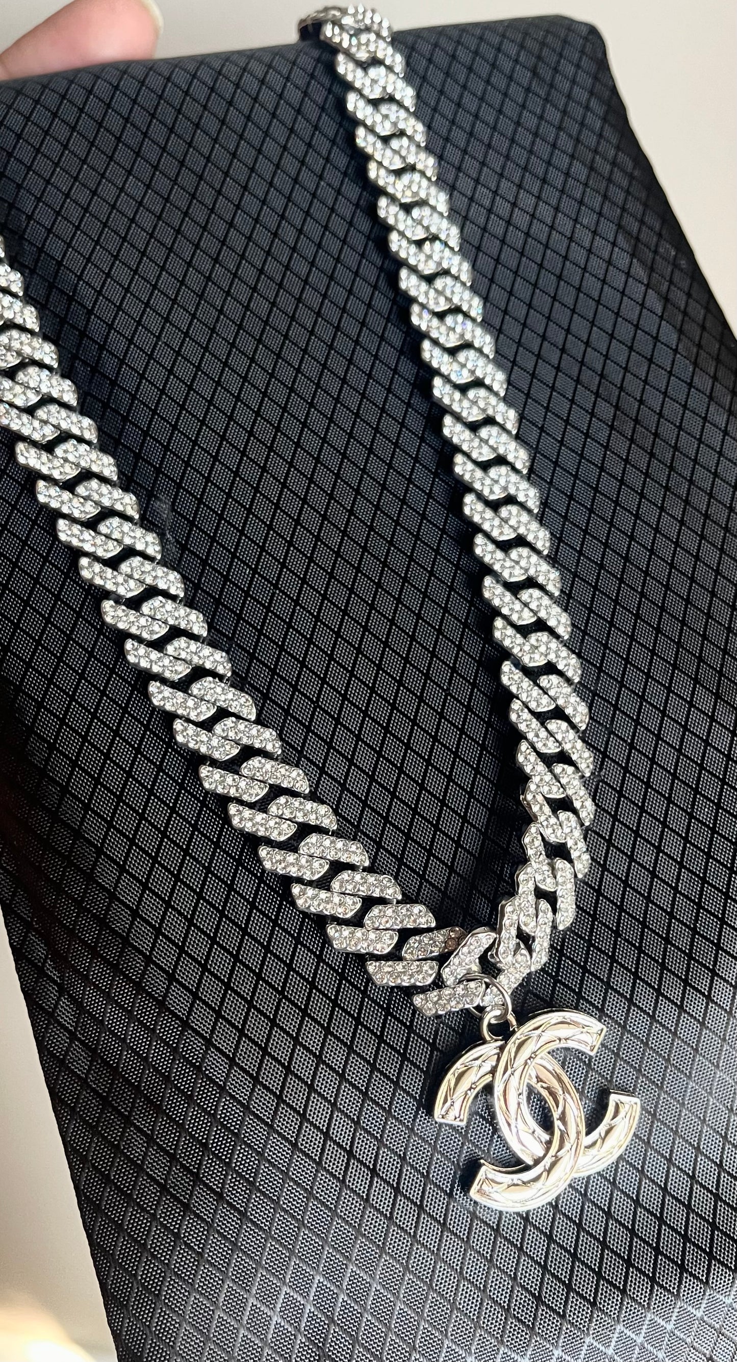 Upcycled Chanel charm necklace