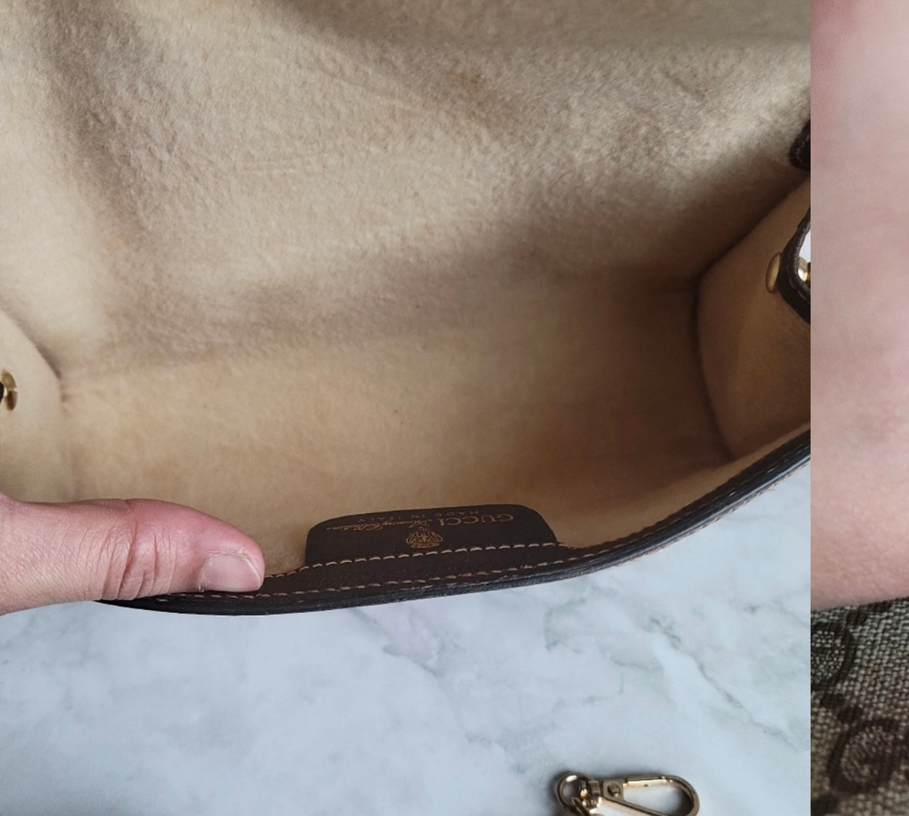 Authentic Gucci vintage sherry line clutch crossbody