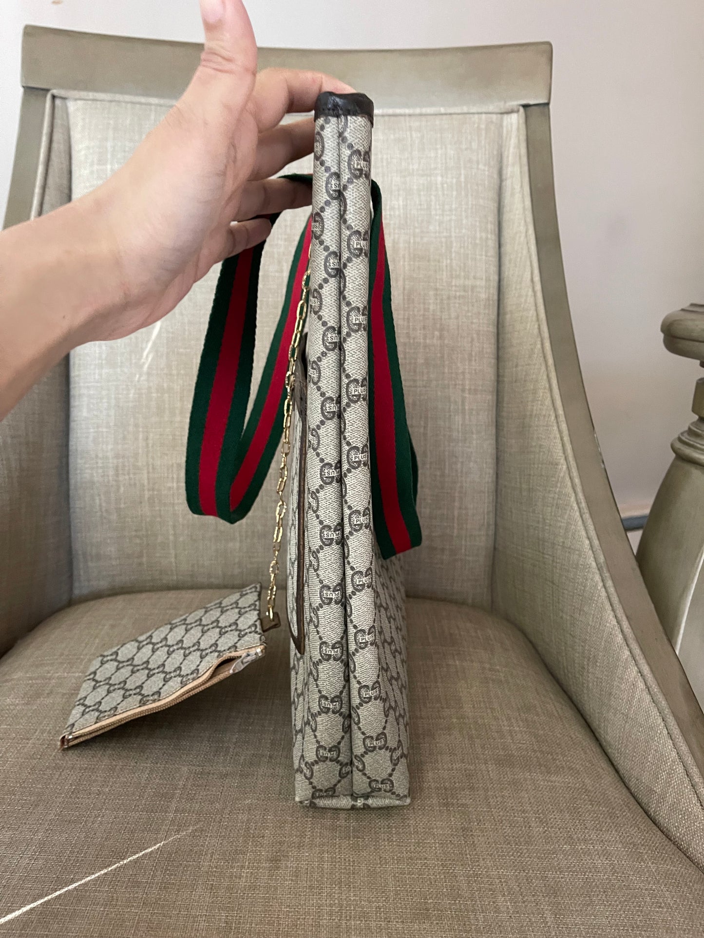 Authentic Gucci vintage GG plus tote bag