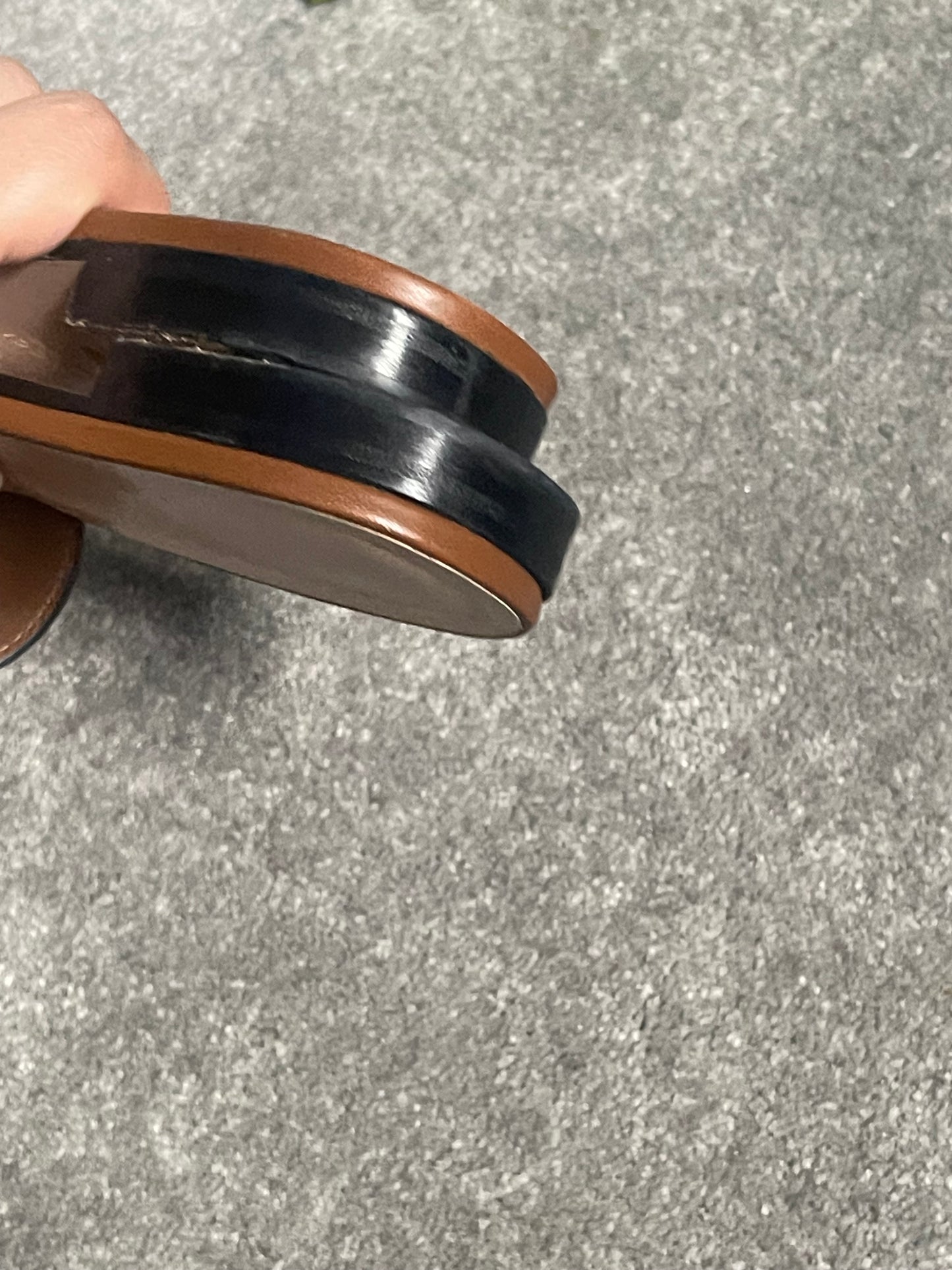 Women authentic cutout leather sandal