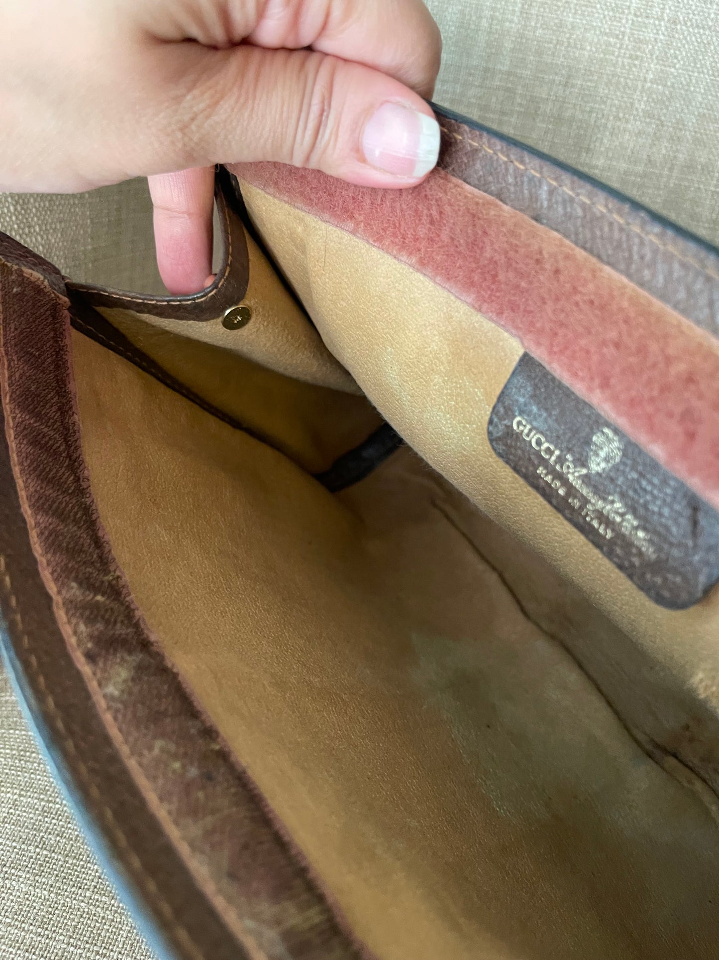 Authentic Gucci vintage web sherry line clutch crossbody