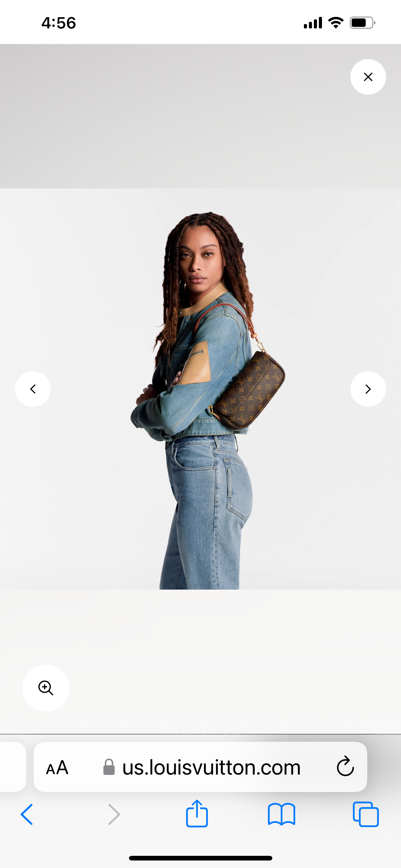 Authentic Louis Vuitton monogram wallet on chain ivy