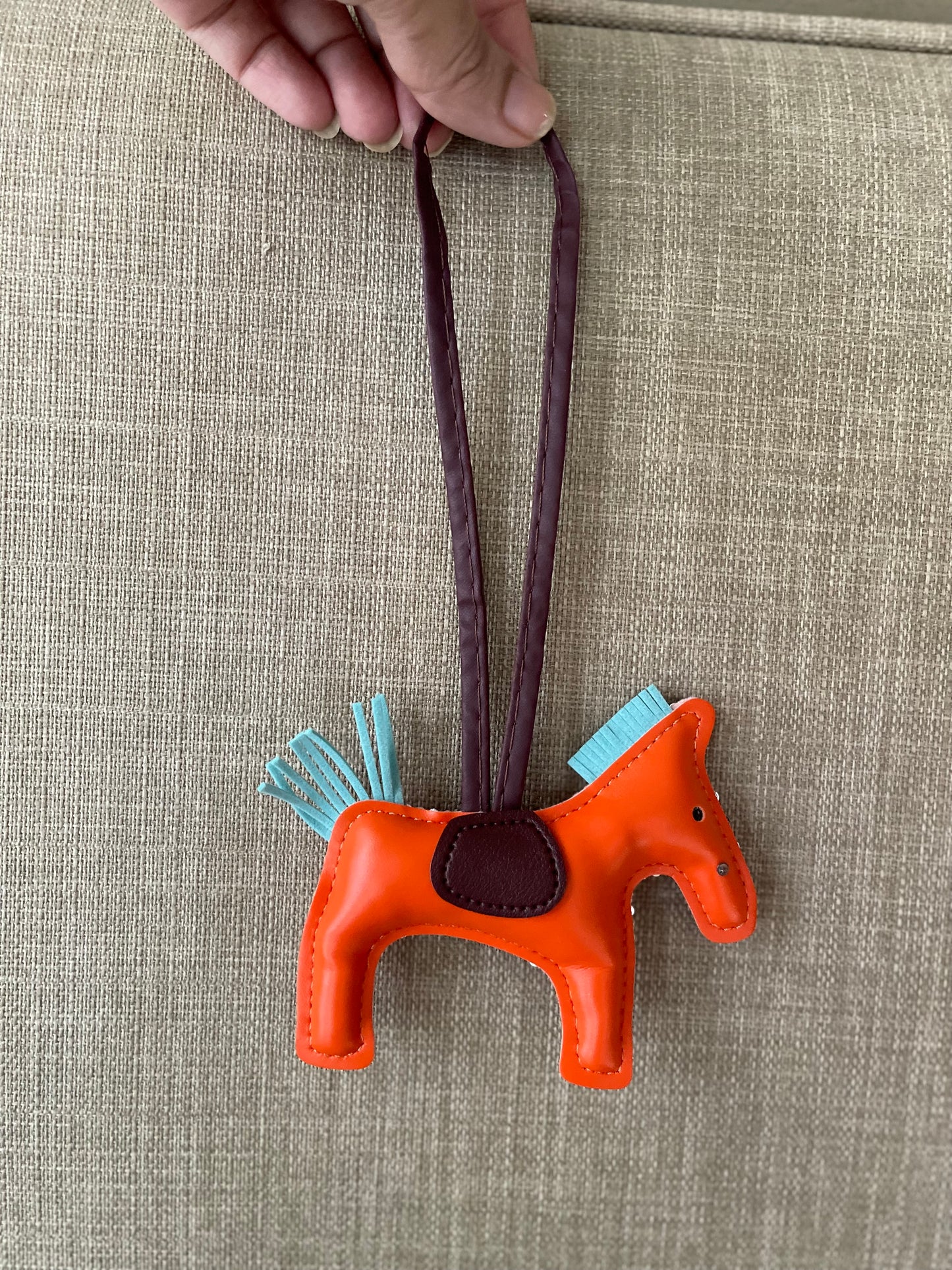 Bling bag charm orange