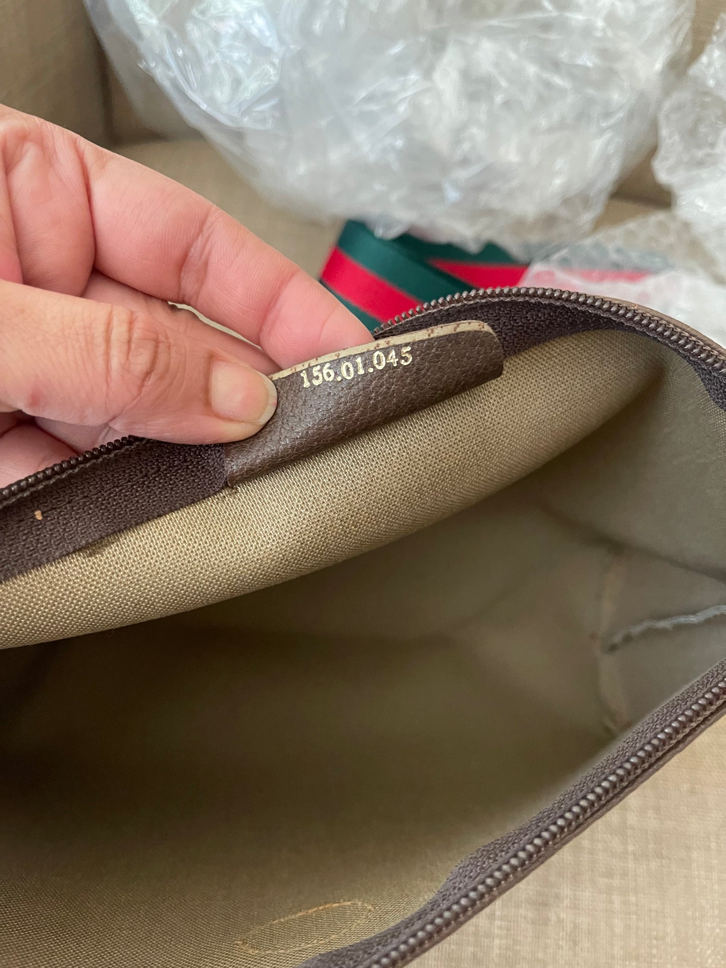 Authentic Gucci vintage web sherry line clutch crossbody