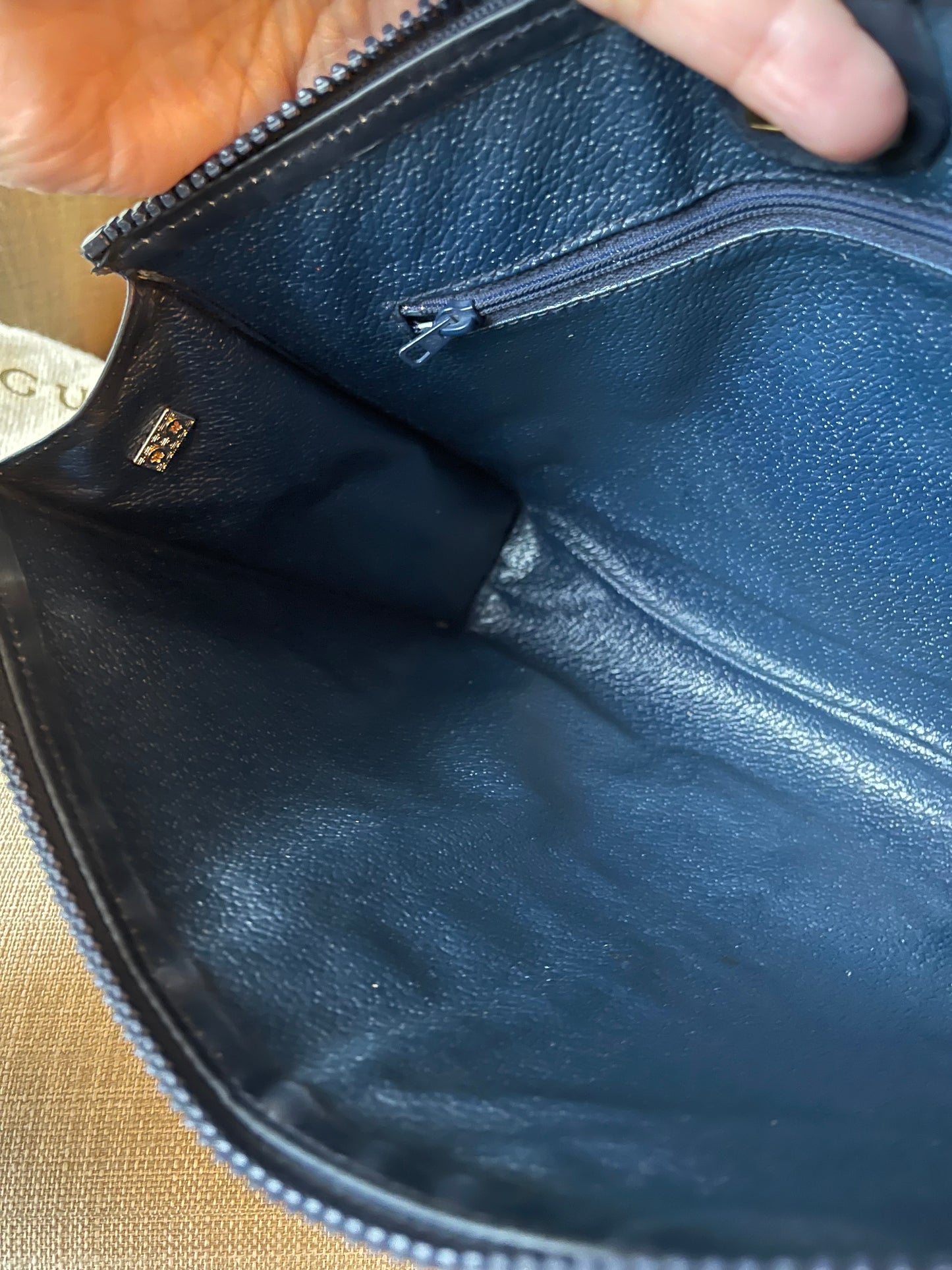 Authentic Gucci vintage web sherry line clutch crossbody