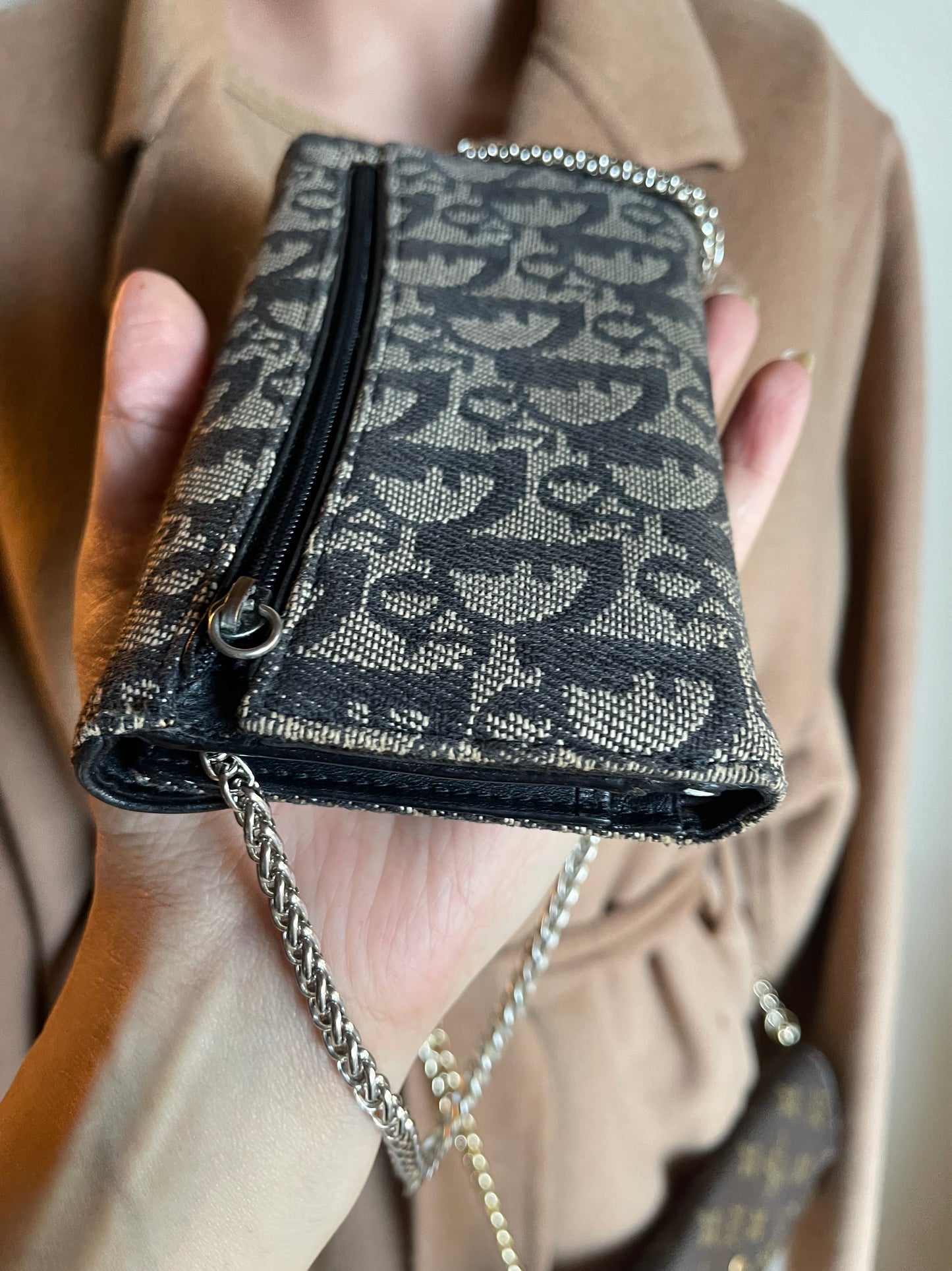 Authentic Dior vintage D ring wallet