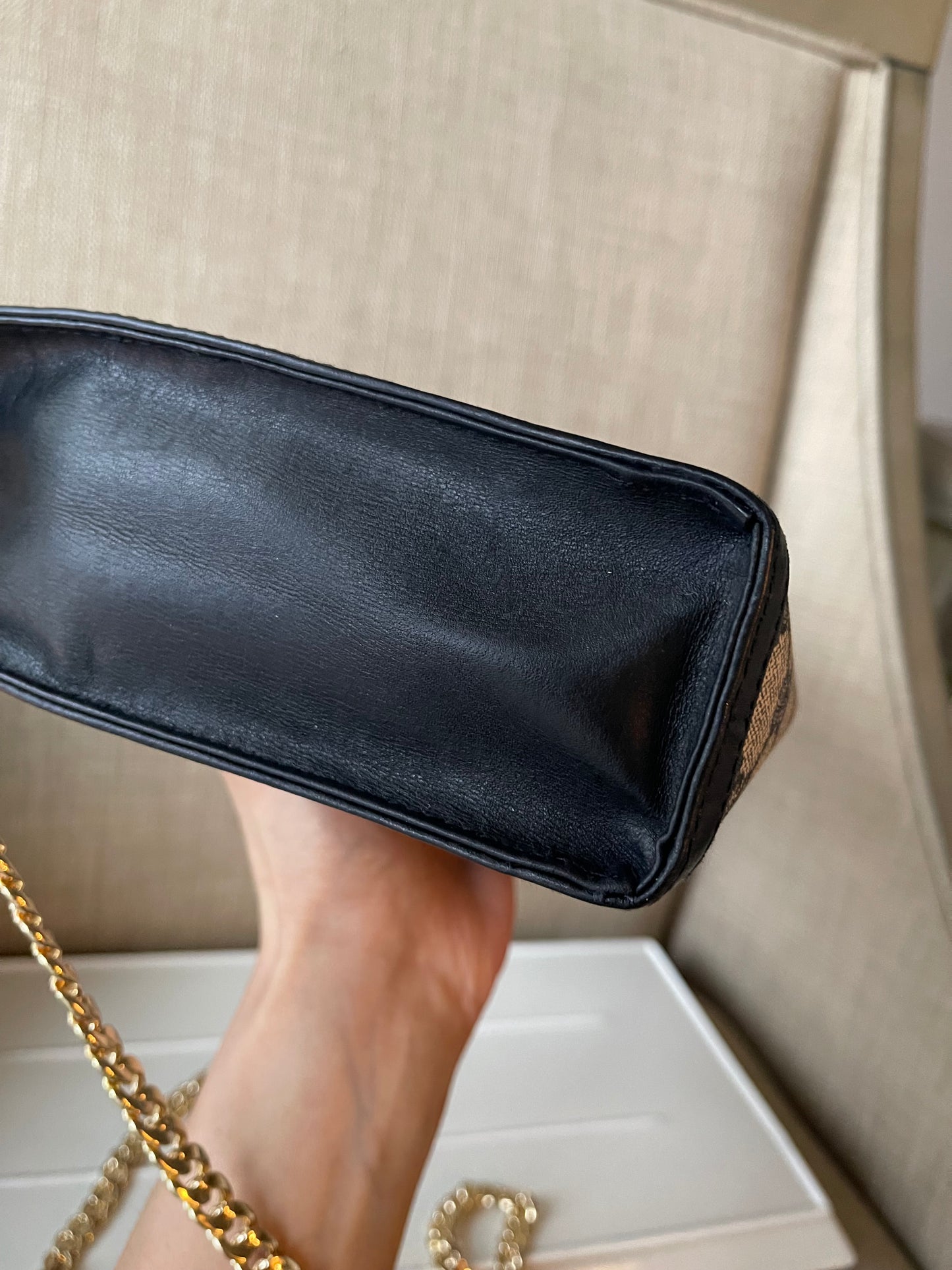 Authentic Gucci vintage web sherry line clutch crossbody