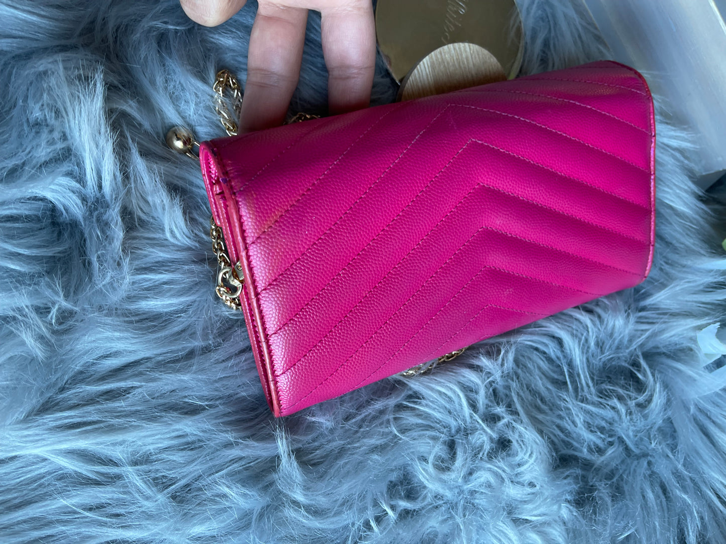 Authentic YSL V stich bifold wallet