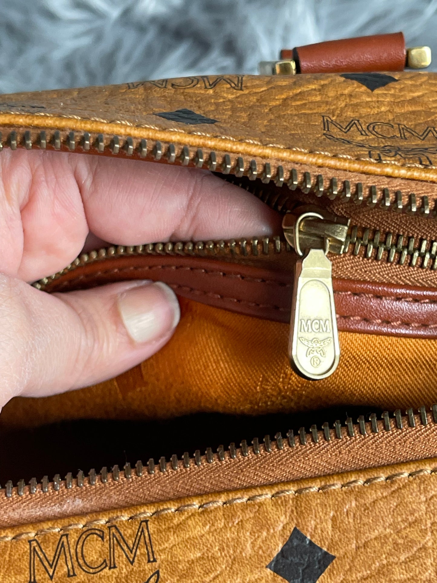 Authentic vintage MCM Boston bag