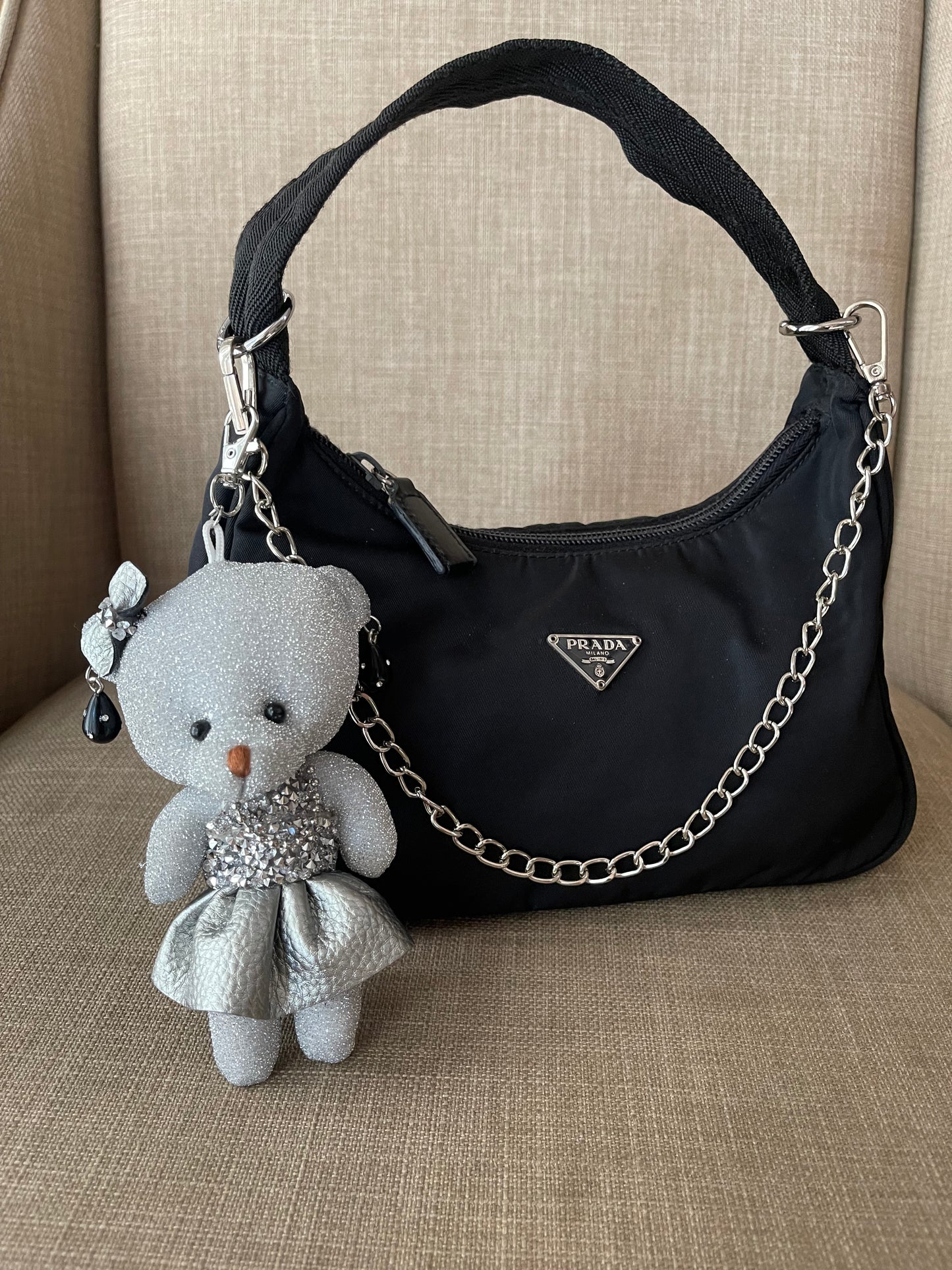 Authentic vintage Prada nylon small shoulder bag