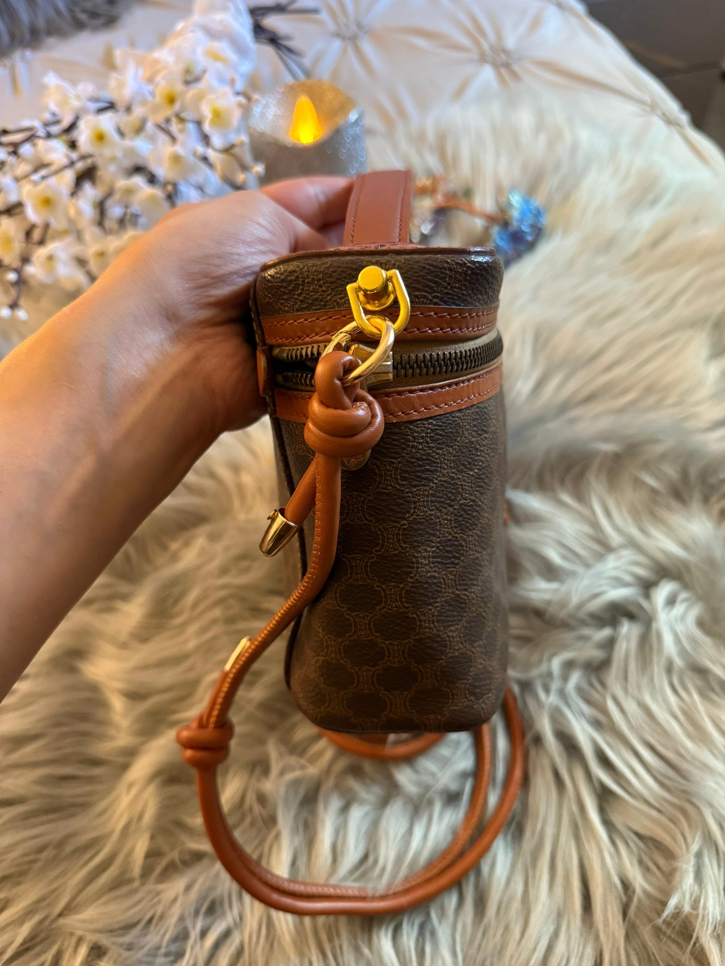 Authentic vintage Celine vanity bag