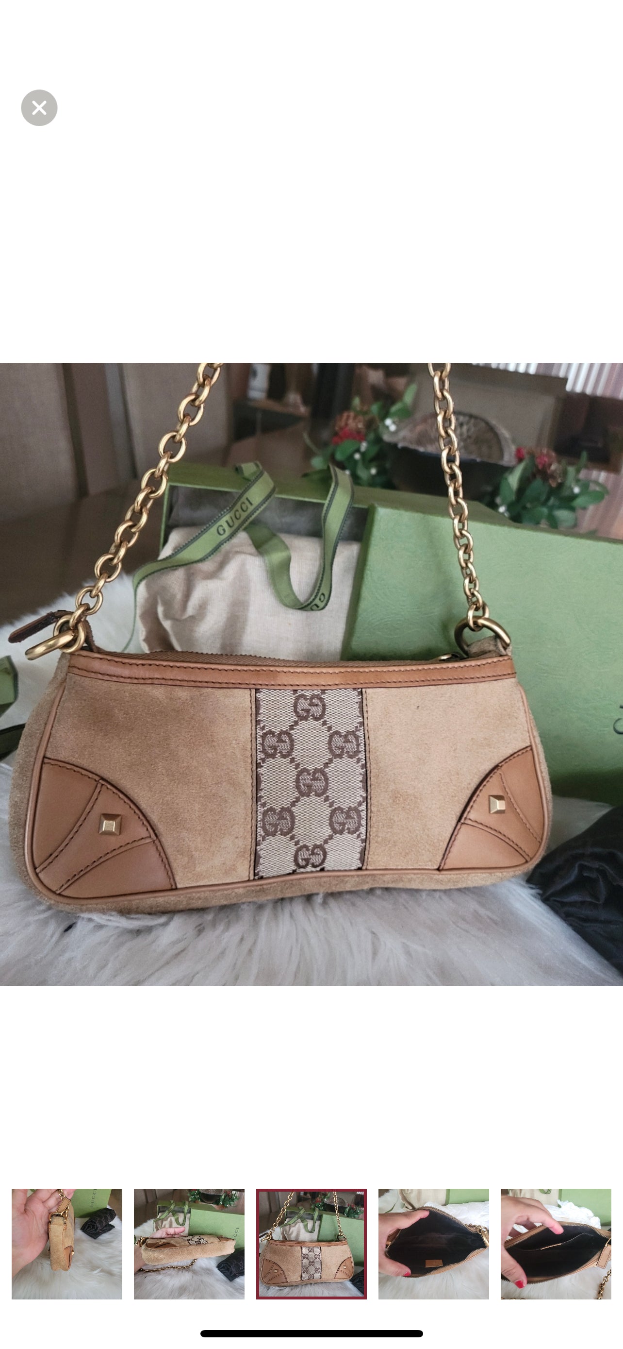 Authentic Gucci vintage small shoulder bag on Chain