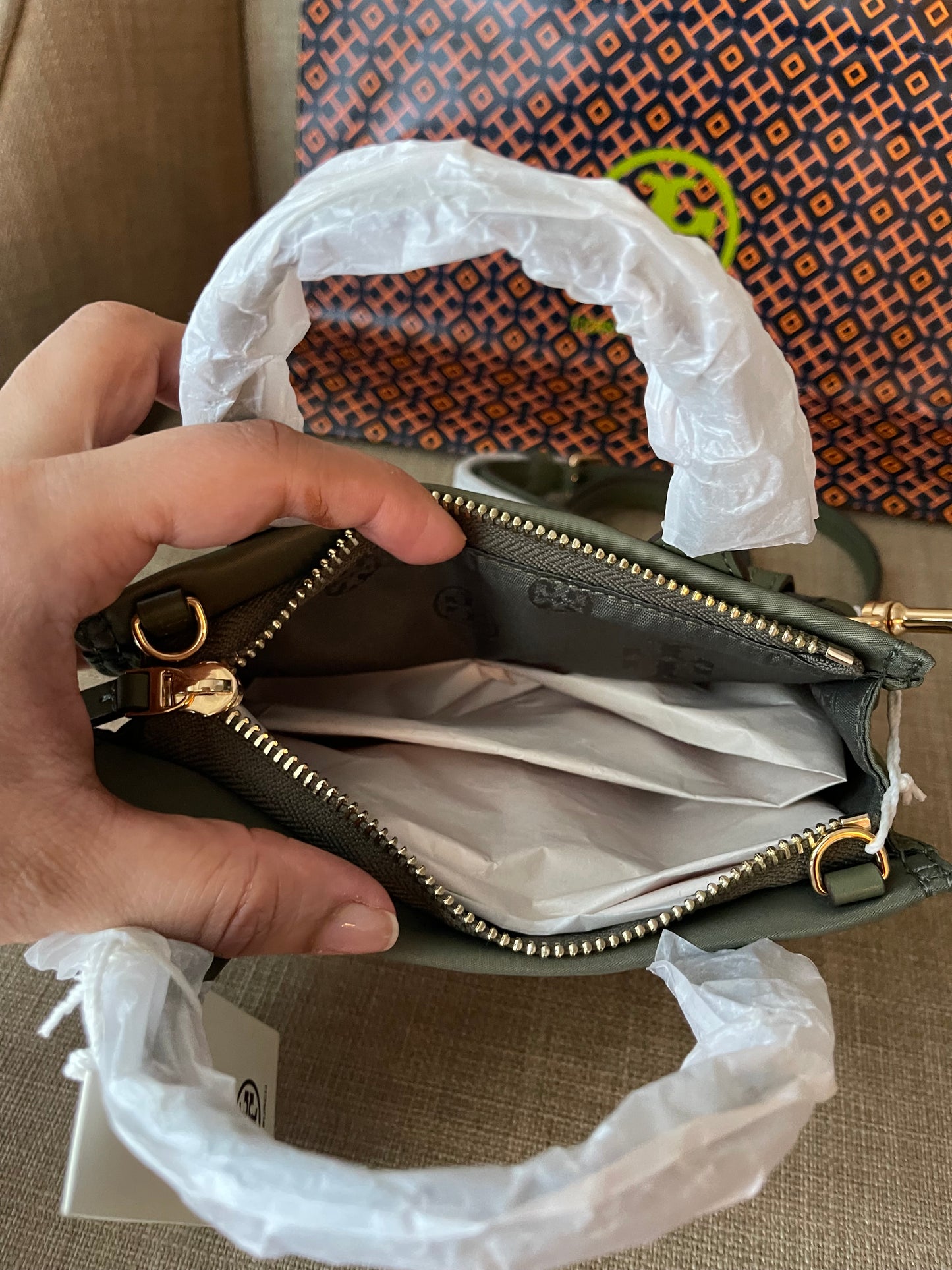Authentic Tory Burch nylon mini tote