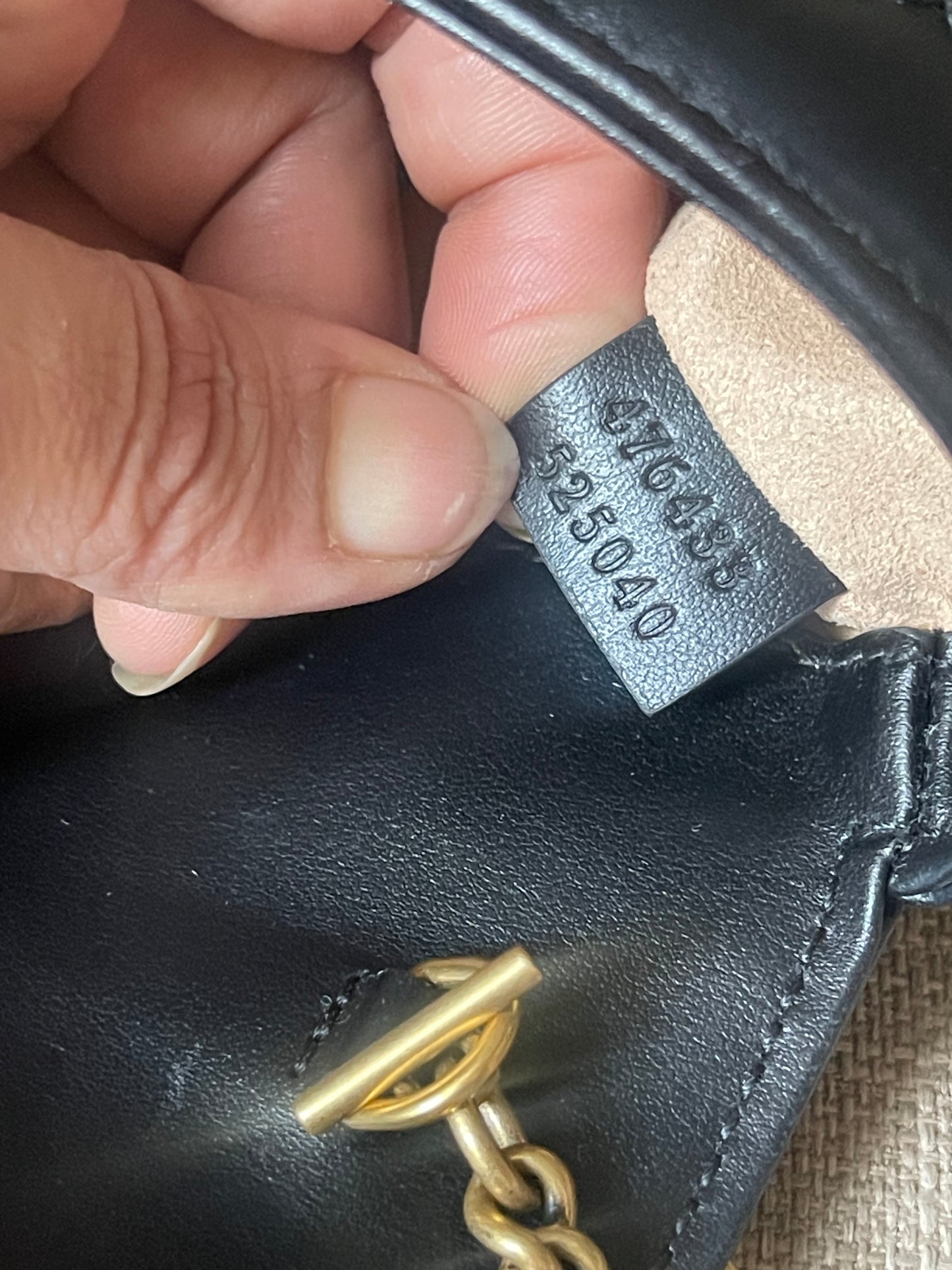 Authentic Gucci mini marmont bag black