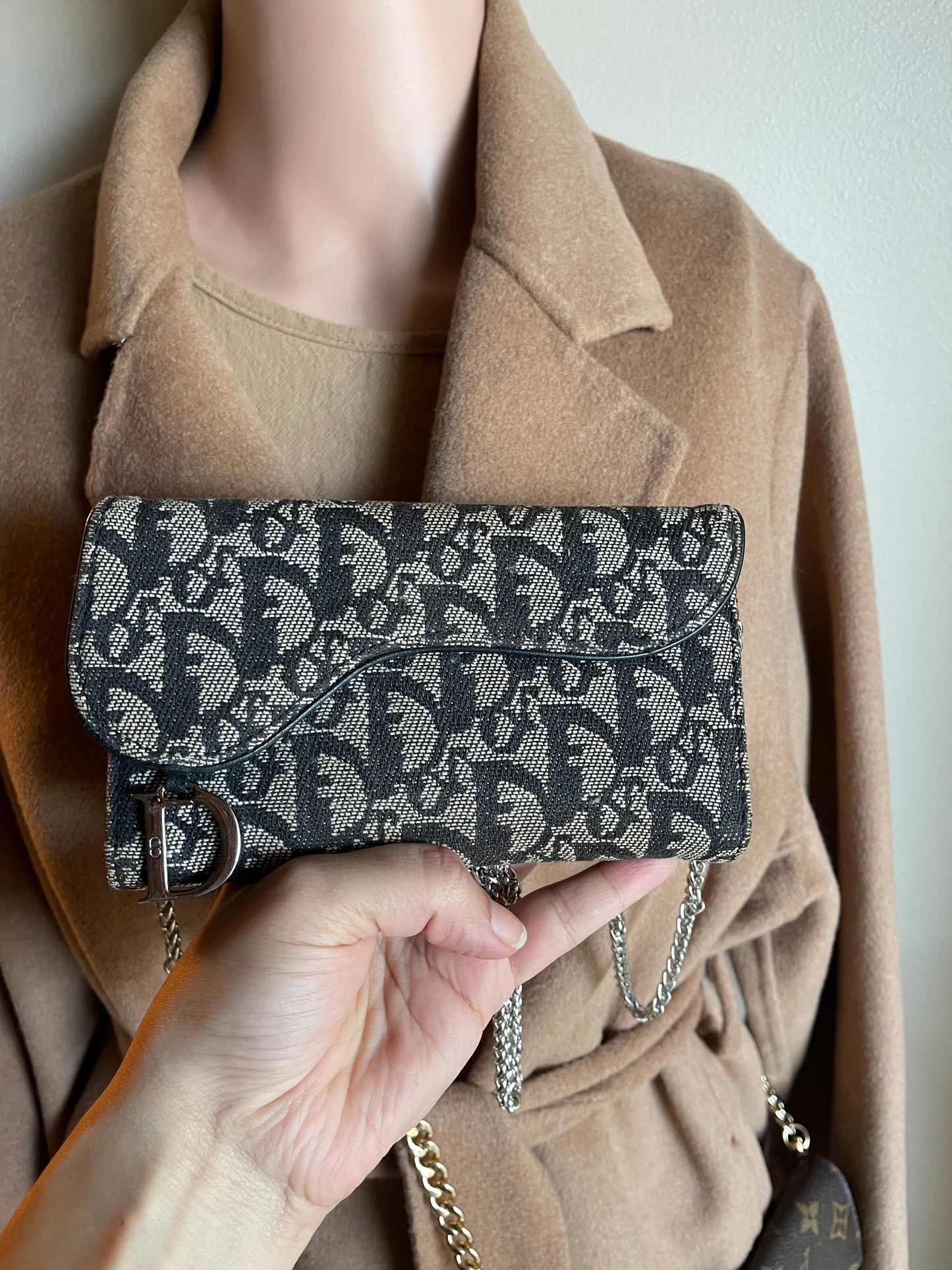 Authentic Dior vintage D ring wallet