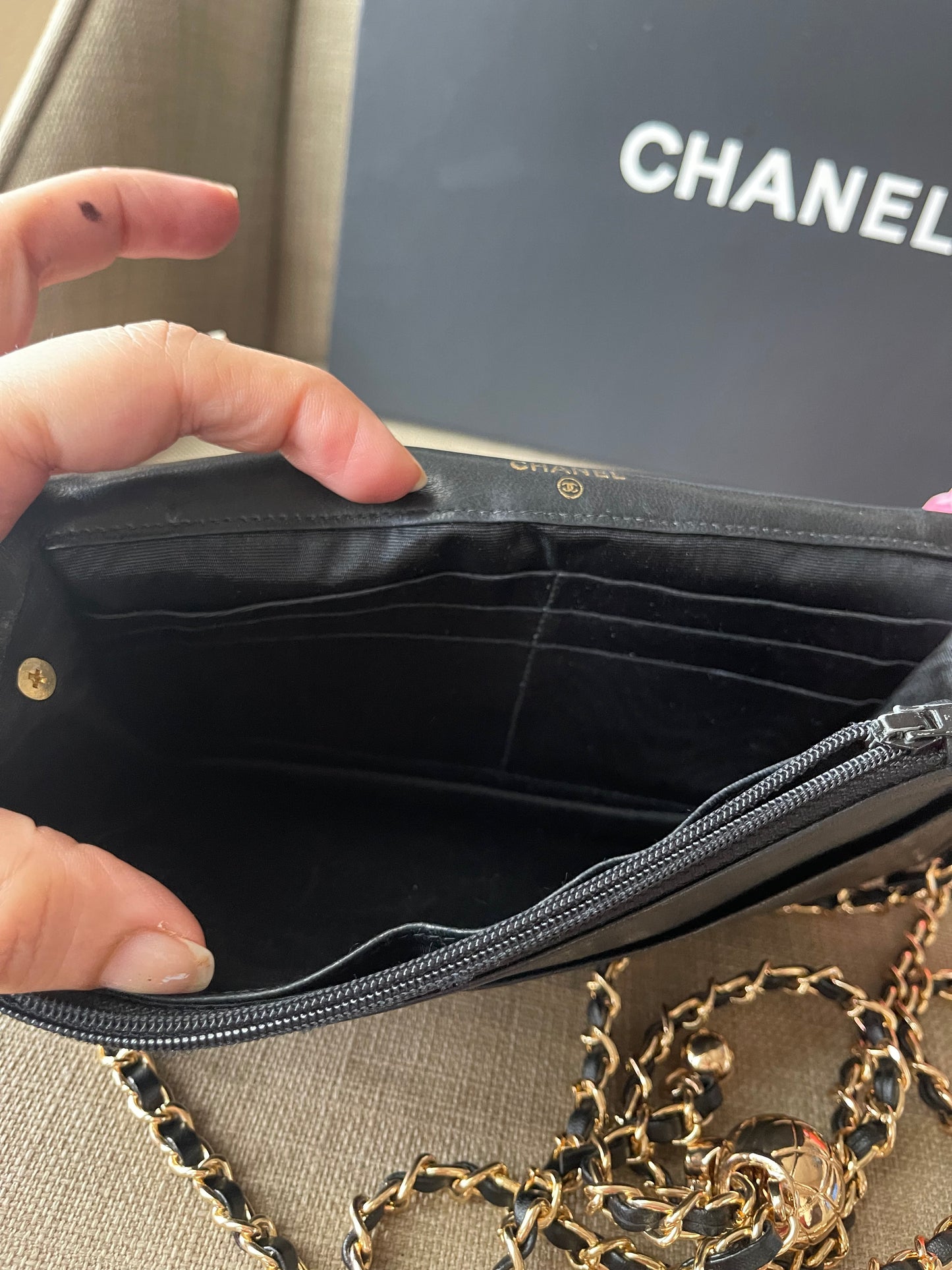 Authentic vintage CHANEL LEATHER WALLET