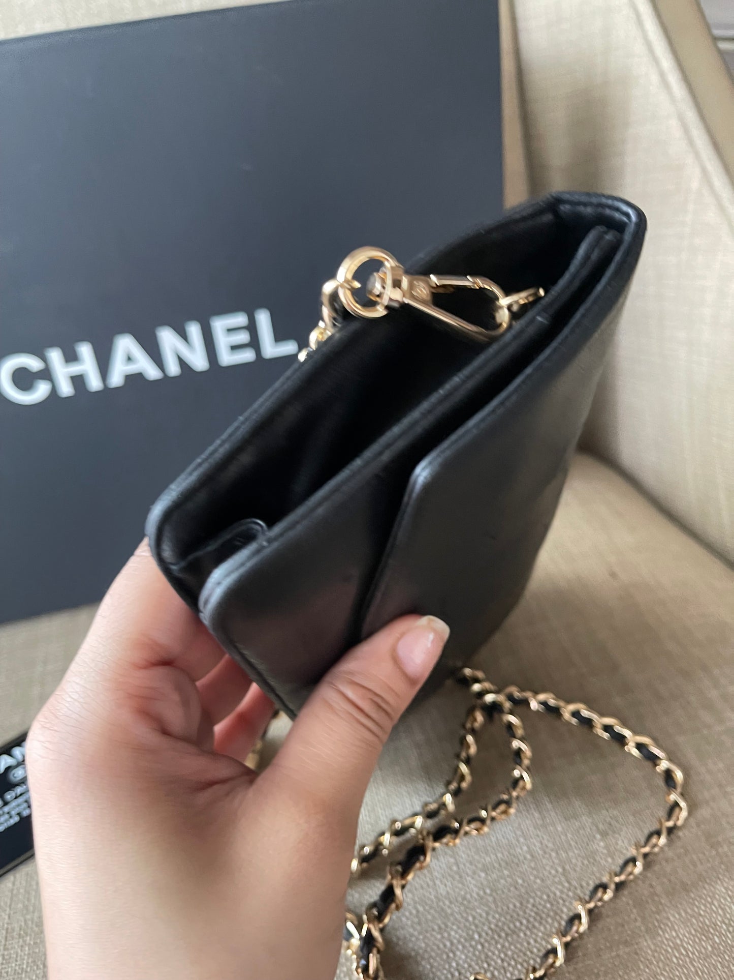 Authentic vintage CHANEL LEATHER WALLET