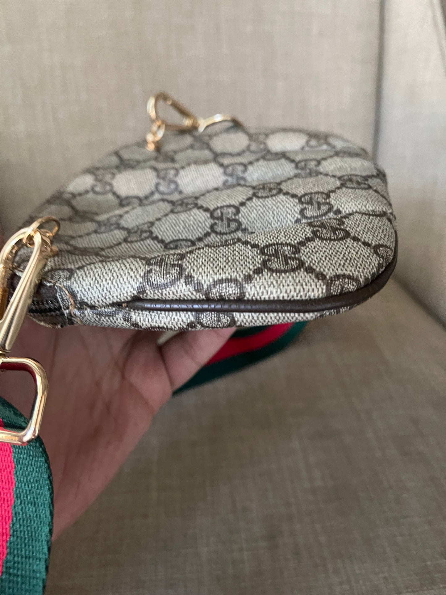 Authentic Gucci vintage GG canvas mini crossbody bag