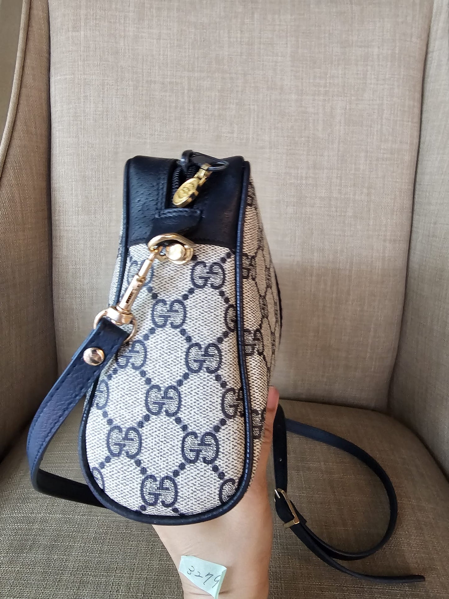 Authentic Gucci vintage web sherry line crossbody bag