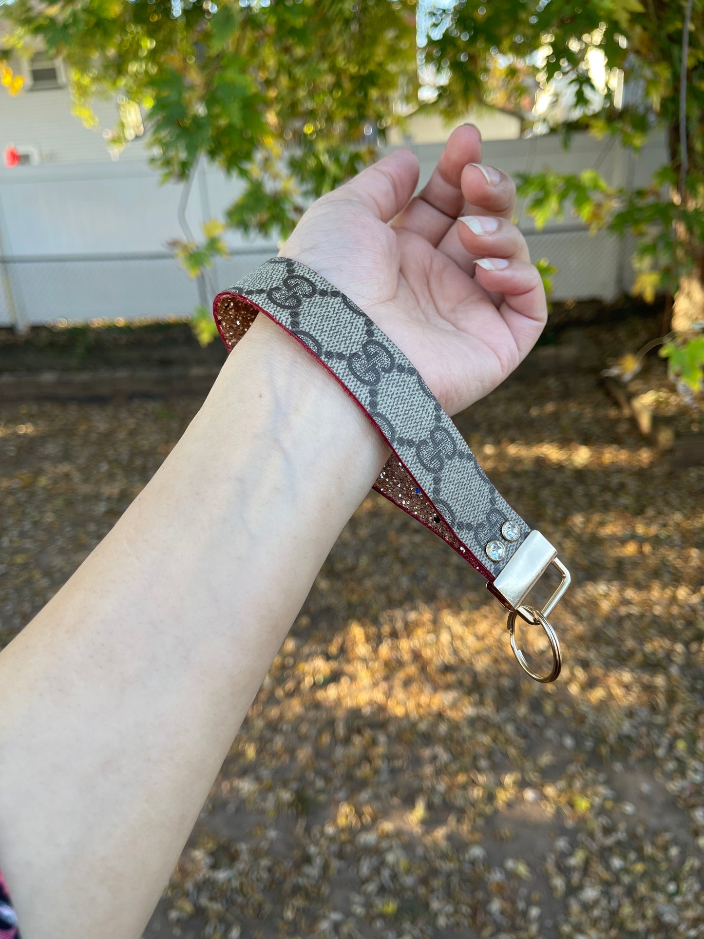 Upcycled Gucci wristlet
