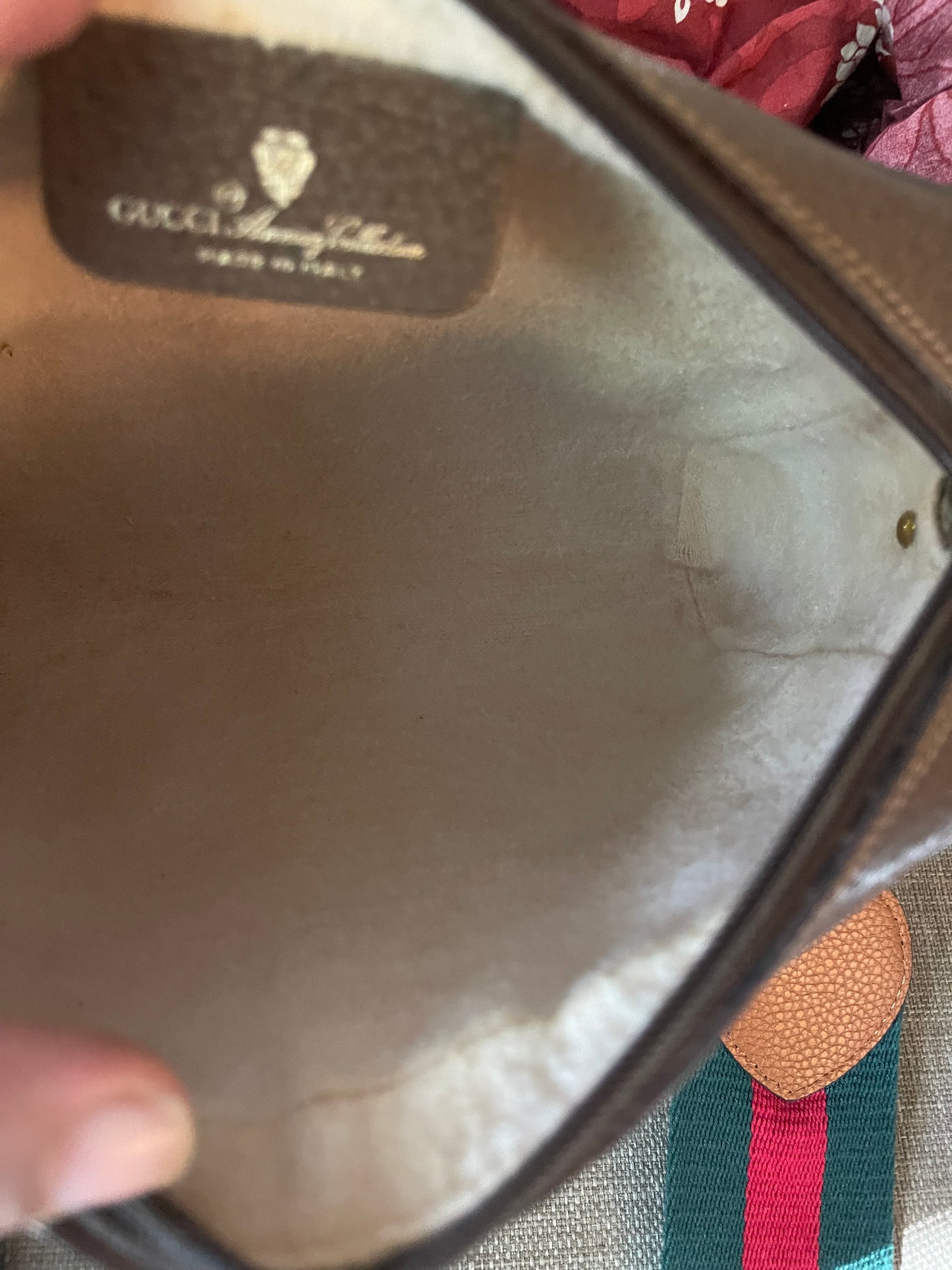 Authentic Gucci vintage web sherry line crossbody bag