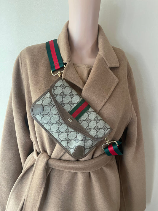 Authentic Gucci vintage web sherry line clutch crossbody bag