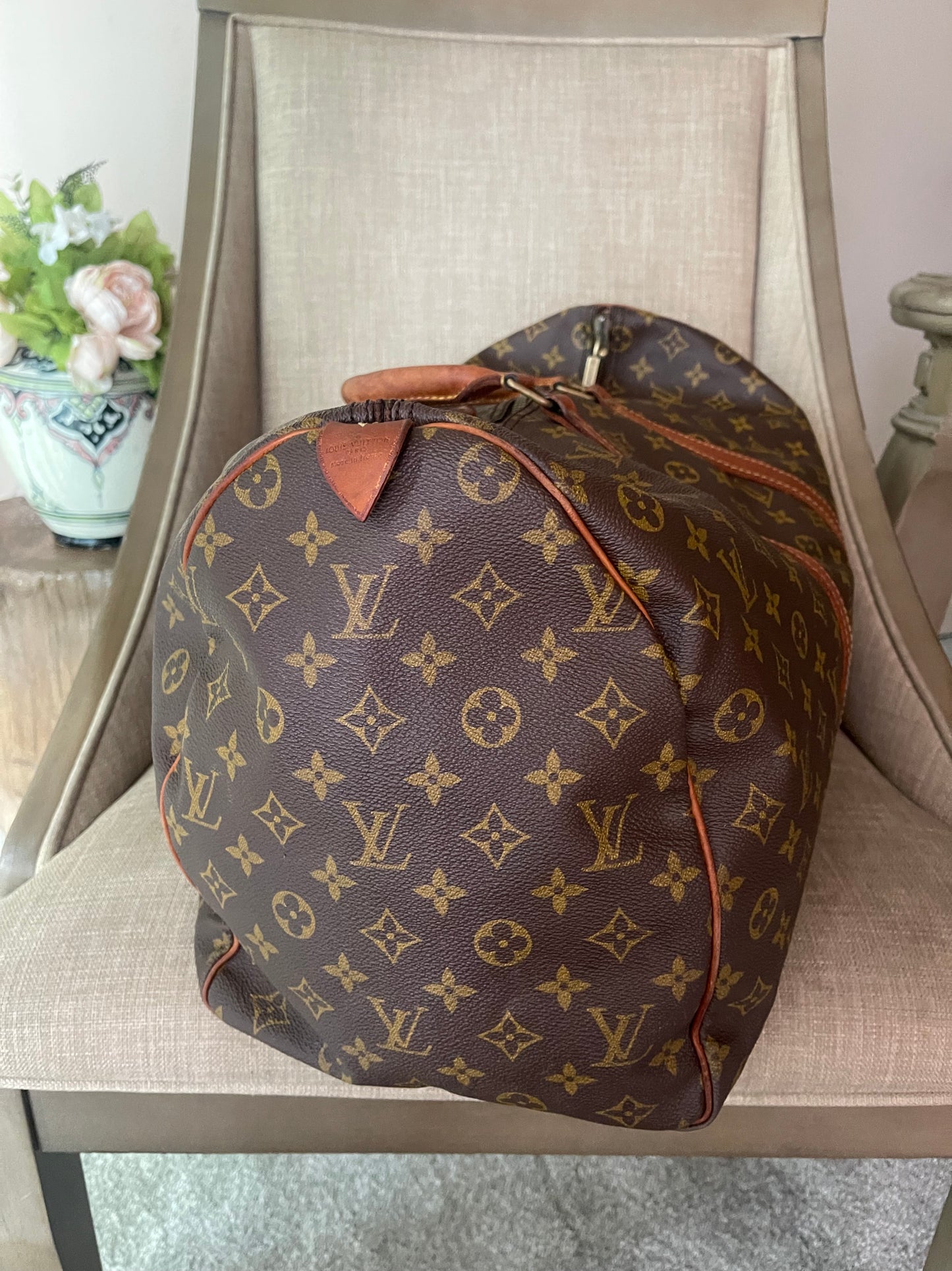 Authentic vintage Louis Vuitton luggage bag keepall 45