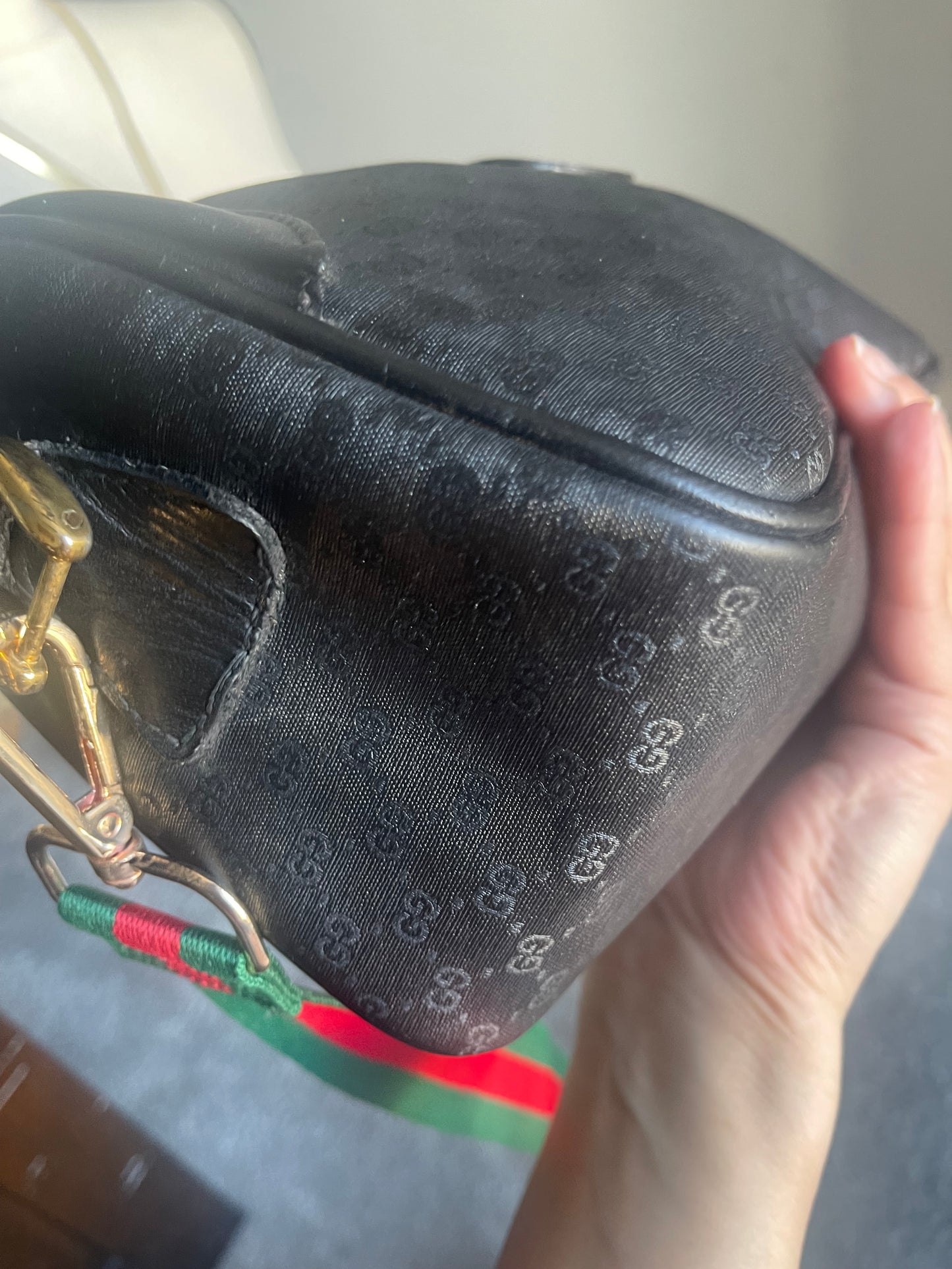Authentic vintage Gucci black crossbody bag