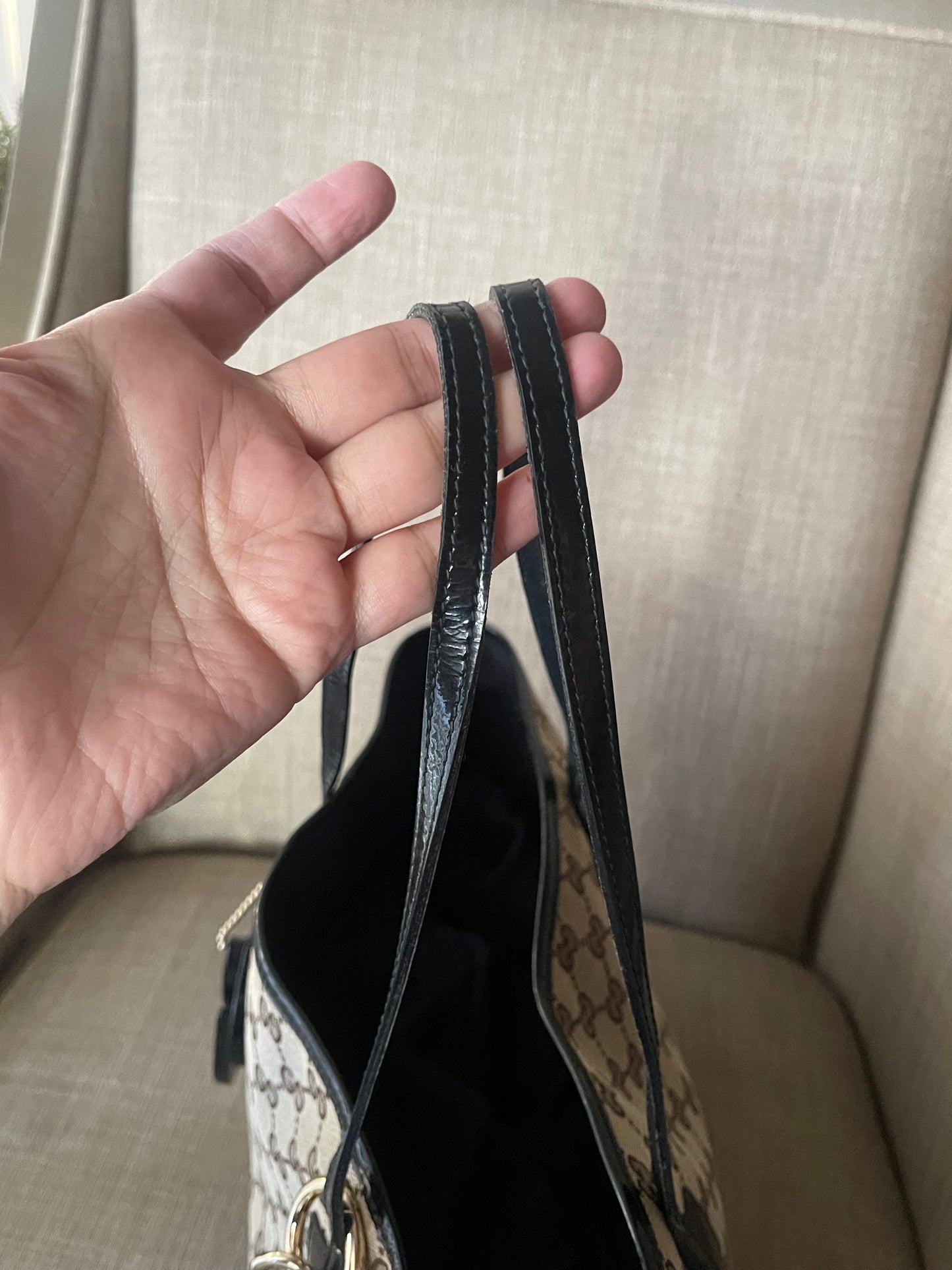 Authentic Gucci vintage gg canvas tote bag