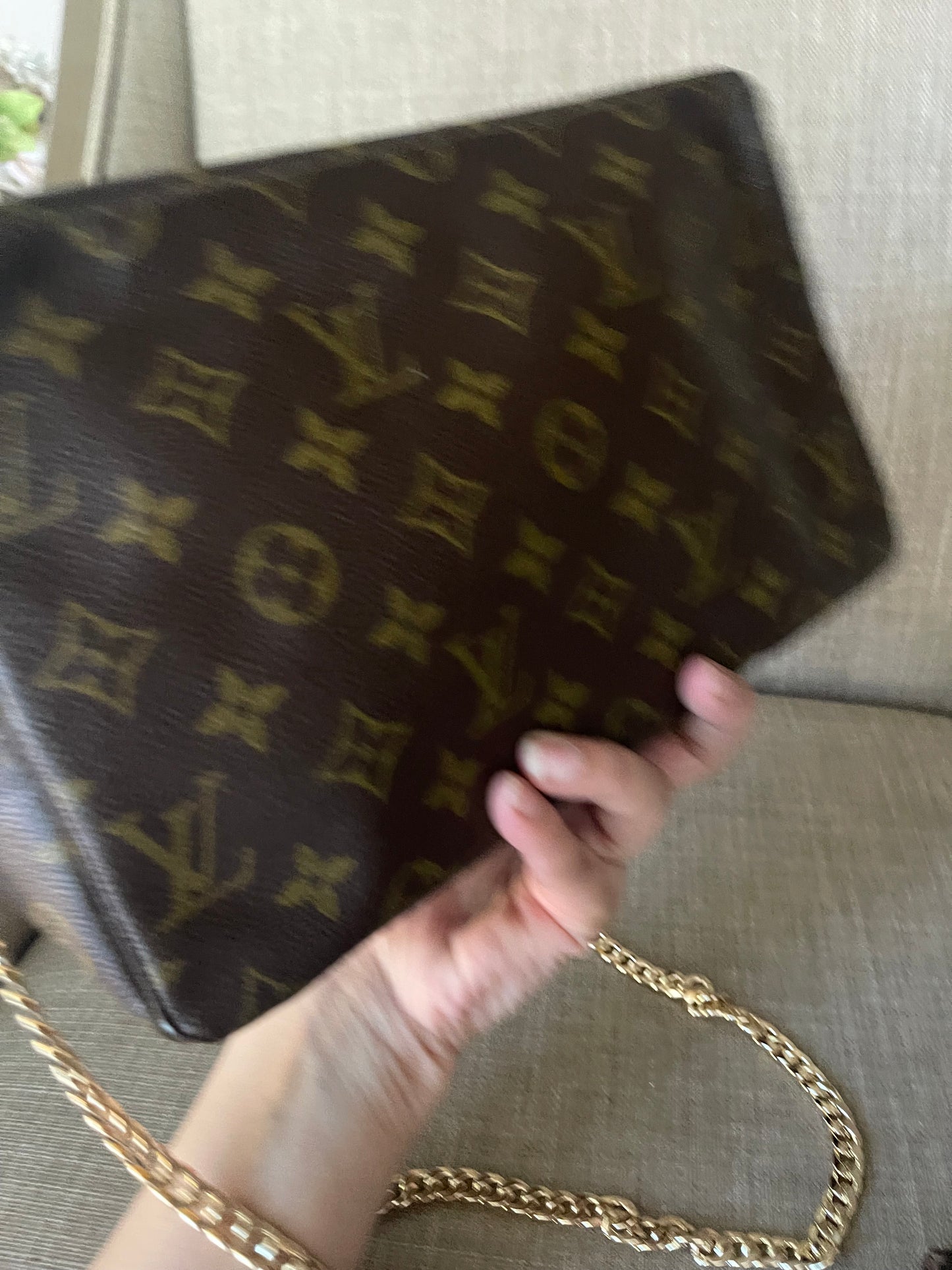 Authentic Louis Vuitton monogram clutch and wallet