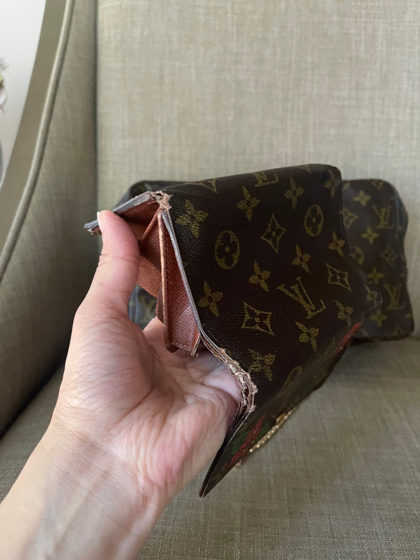 Authentic Louis Vuitton monogram clutch and wallet