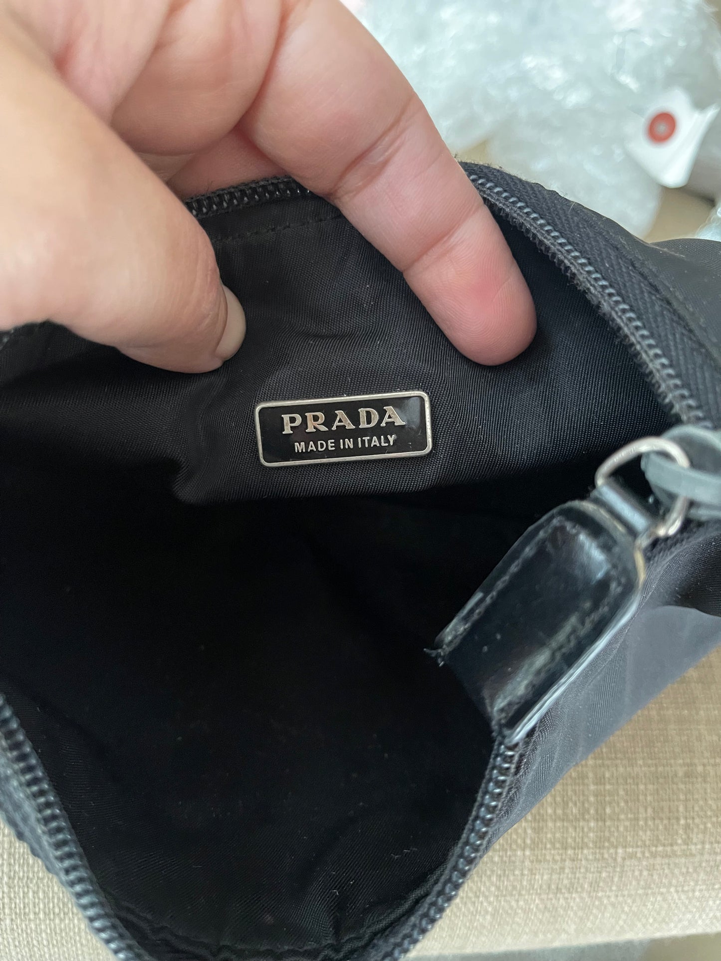 Authentic vintage Prada nylon small shoulder bag