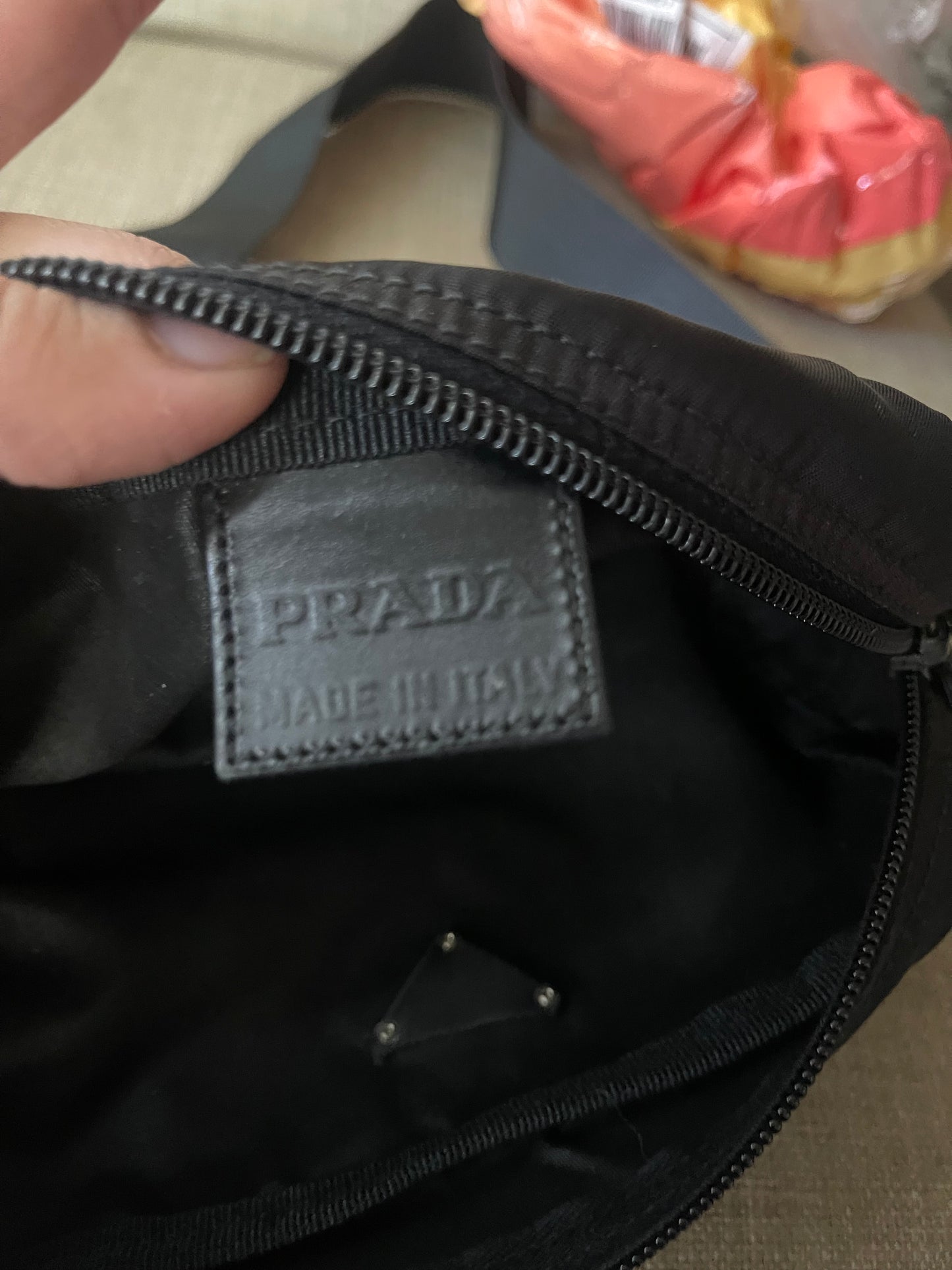 Authentic Prada accessory’s pouch turned into a crossbody