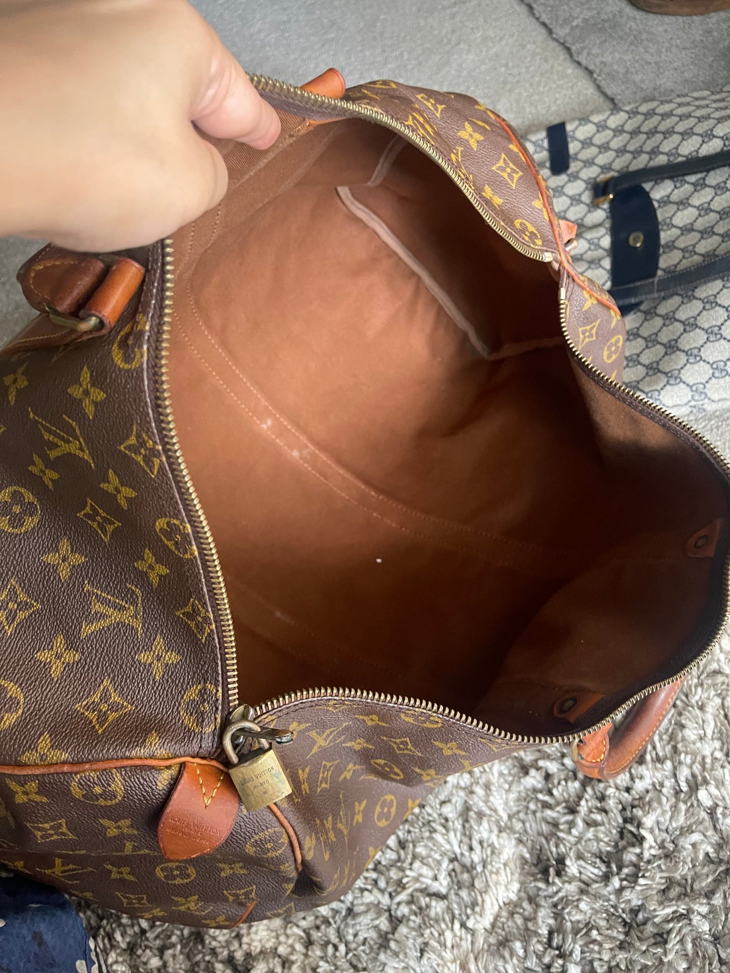 Authentic vintage Louis Vuitton luggage bag keepall 45