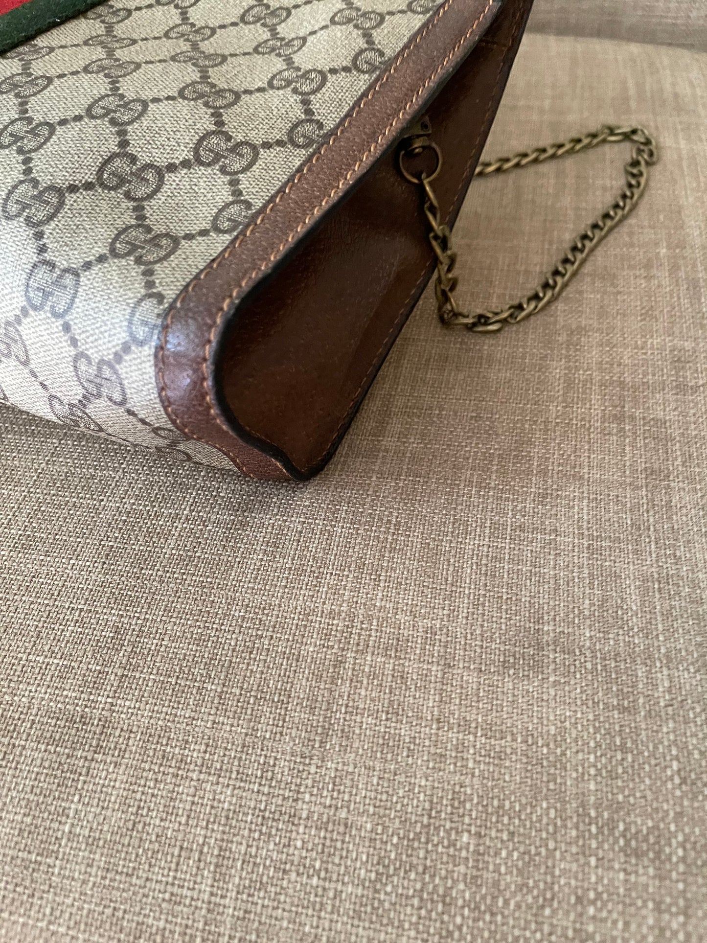 Authentic Gucci vintage web sherry line clutch crossbody
