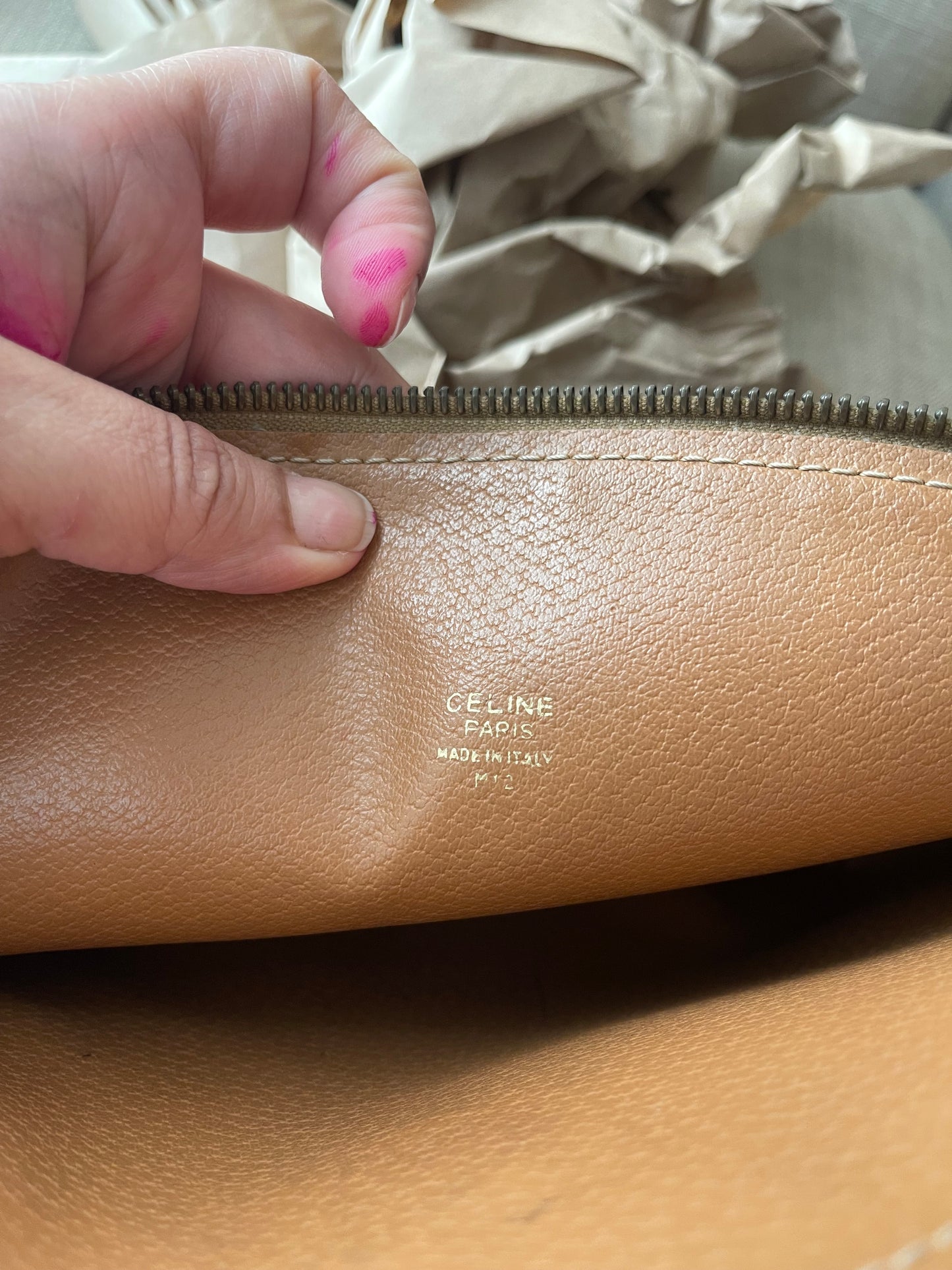 Authentic vintage Celine clutch bag