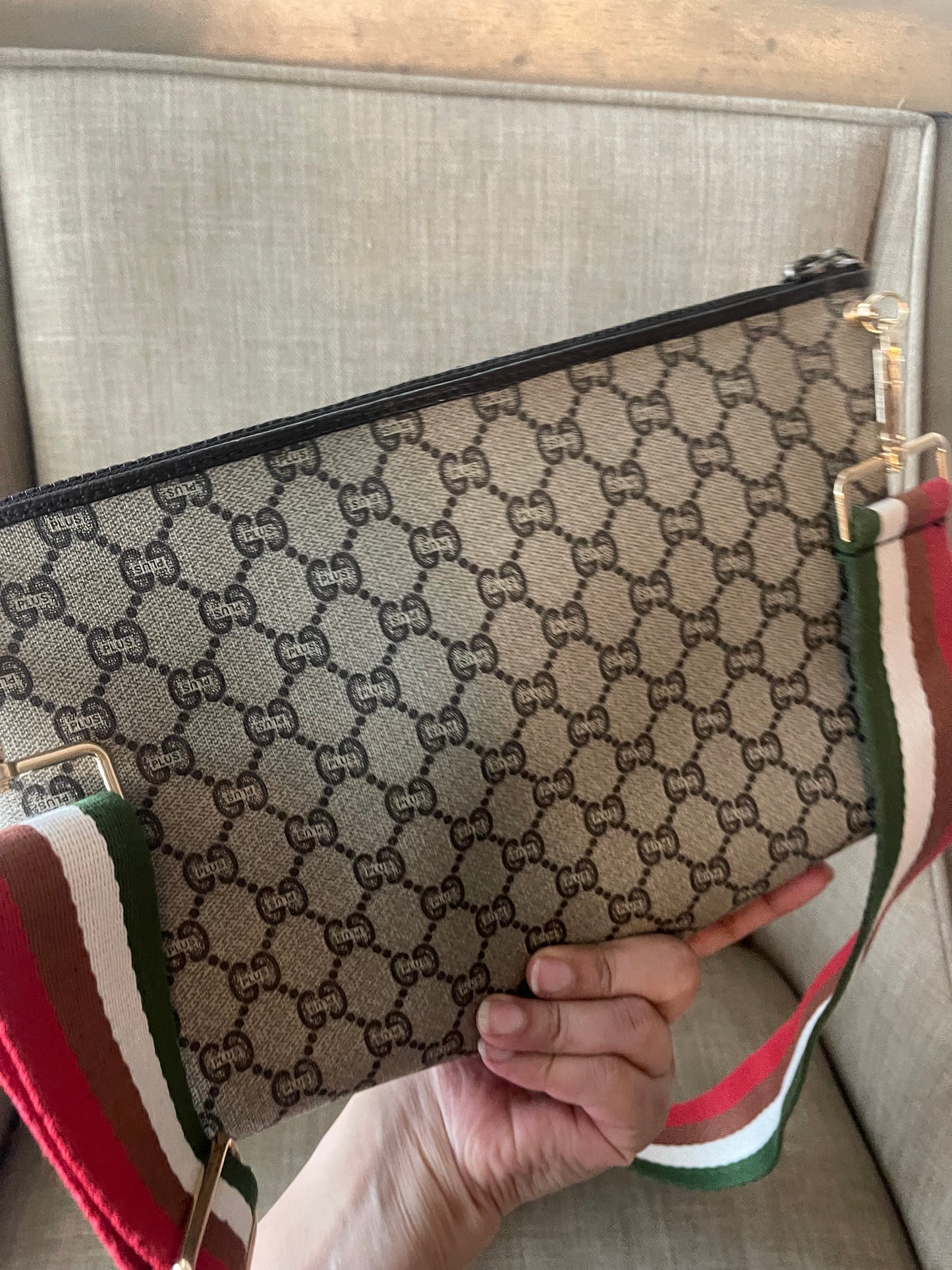 Authentic Gucci gg plus vintage clutch bag