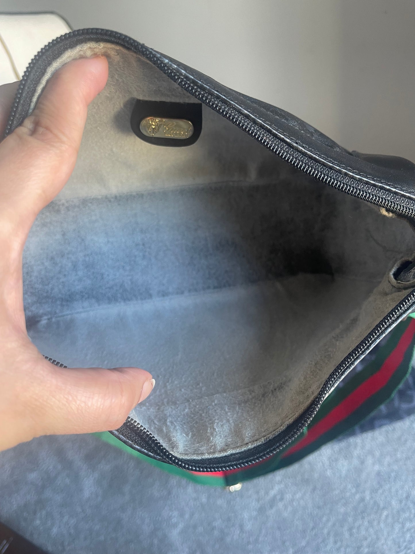 Authentic vintage Gucci black crossbody bag