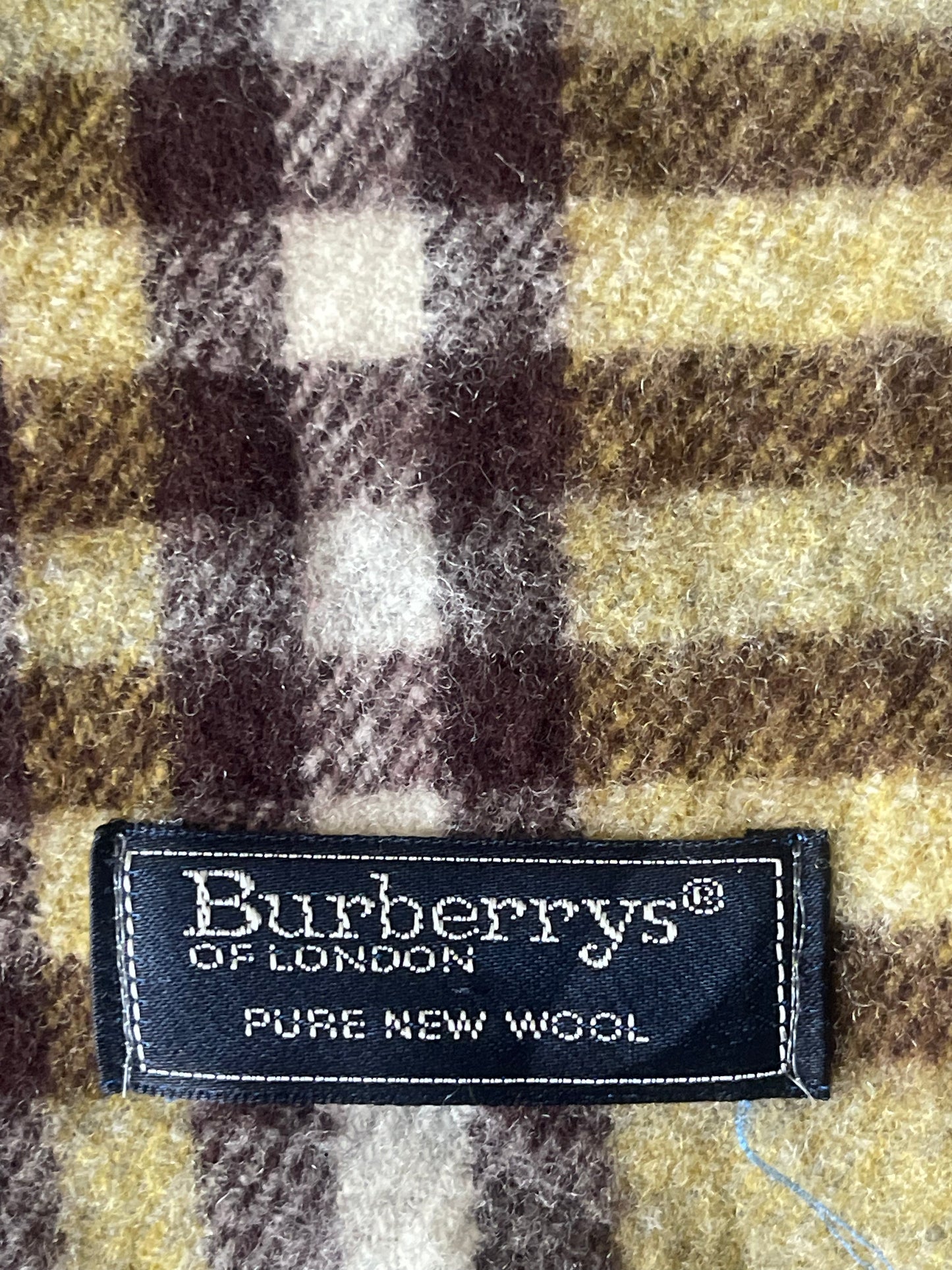 Authentic Burberrys vintage nova check olive scarf