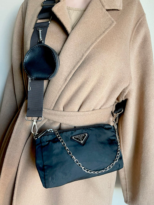 Authentic Prada nylon pouch crossbody
