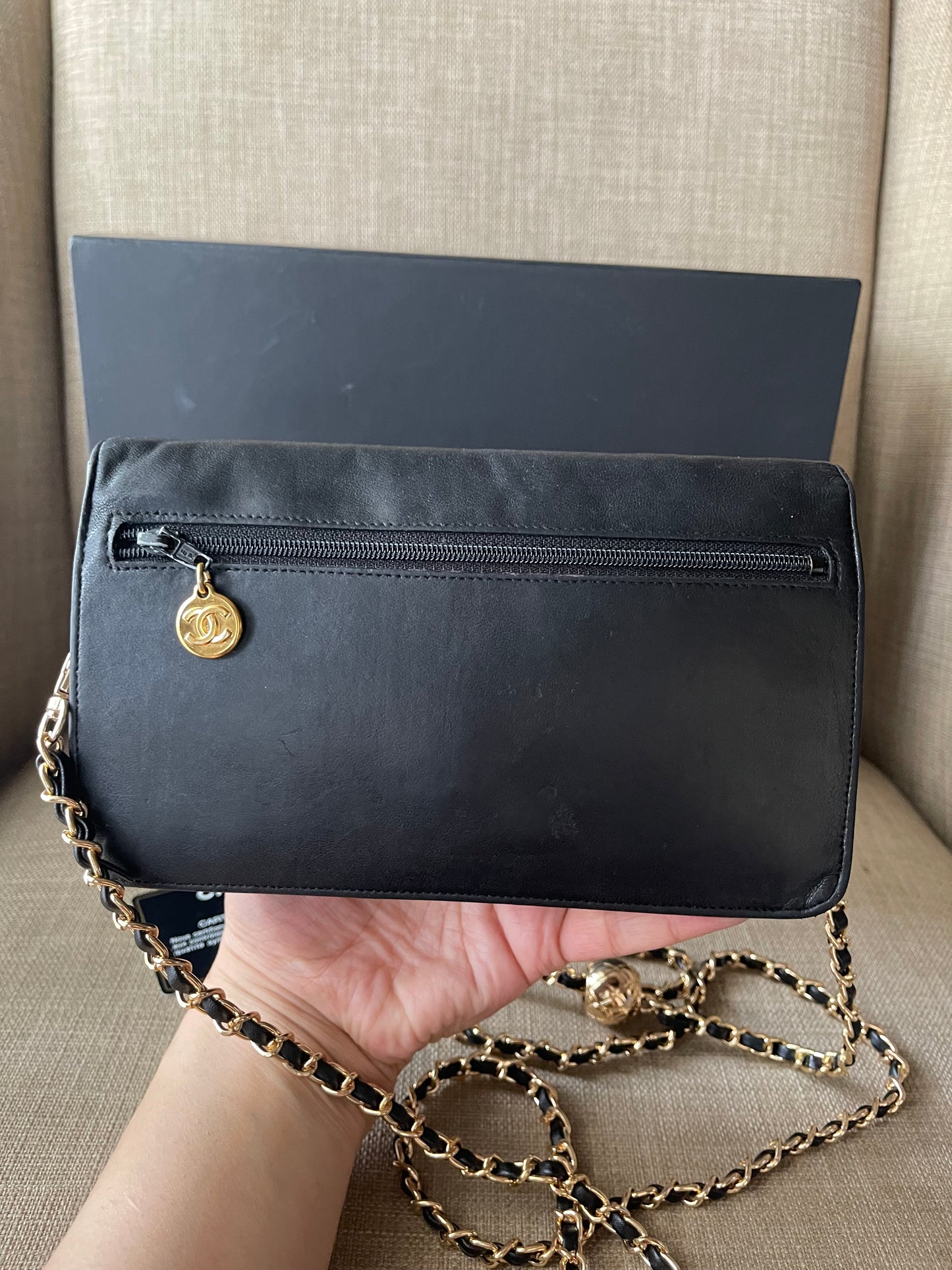 Authentic vintage CHANEL LEATHER WALLET