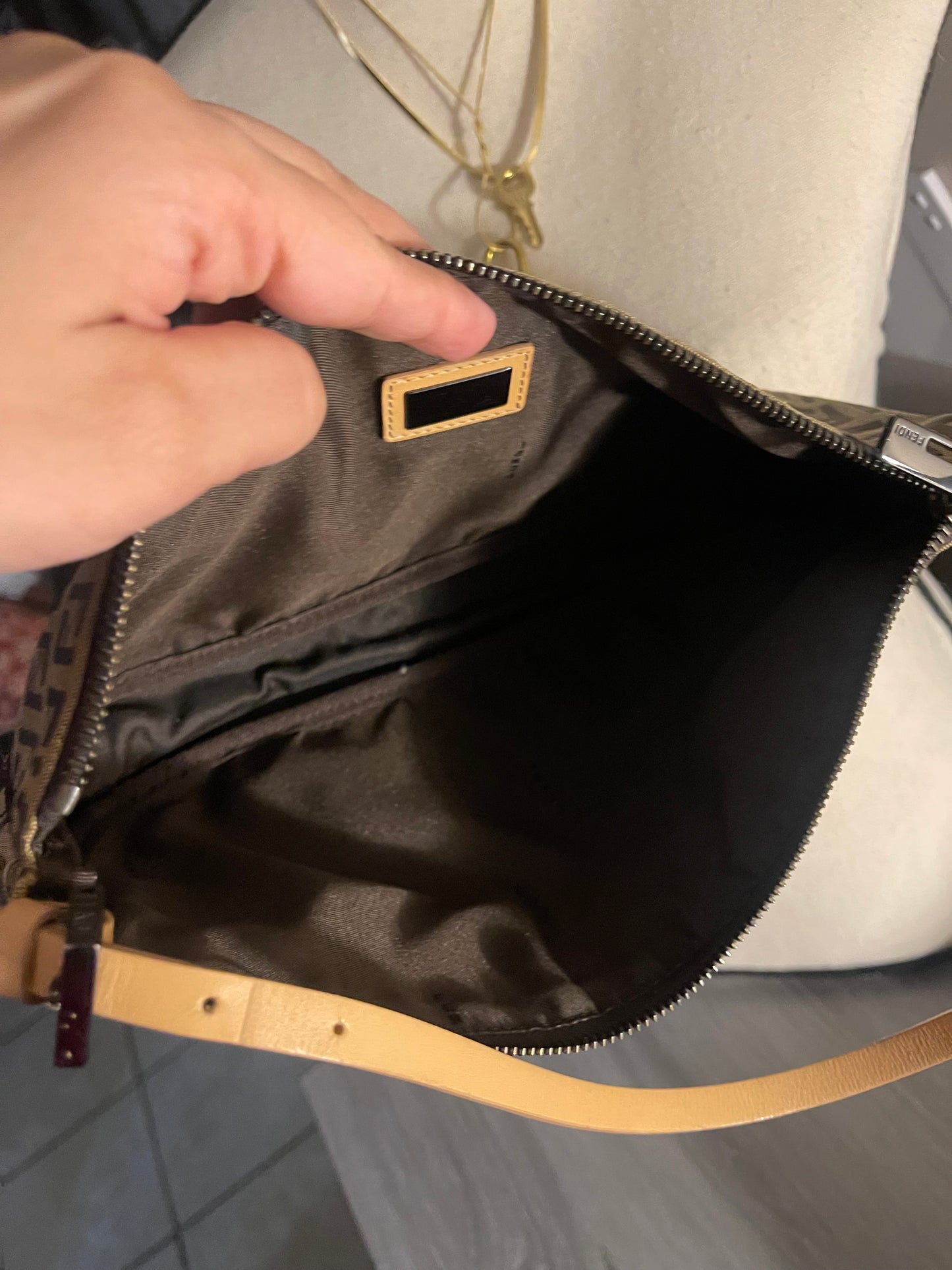 Authentic vintage fendi zucca shoulder bag