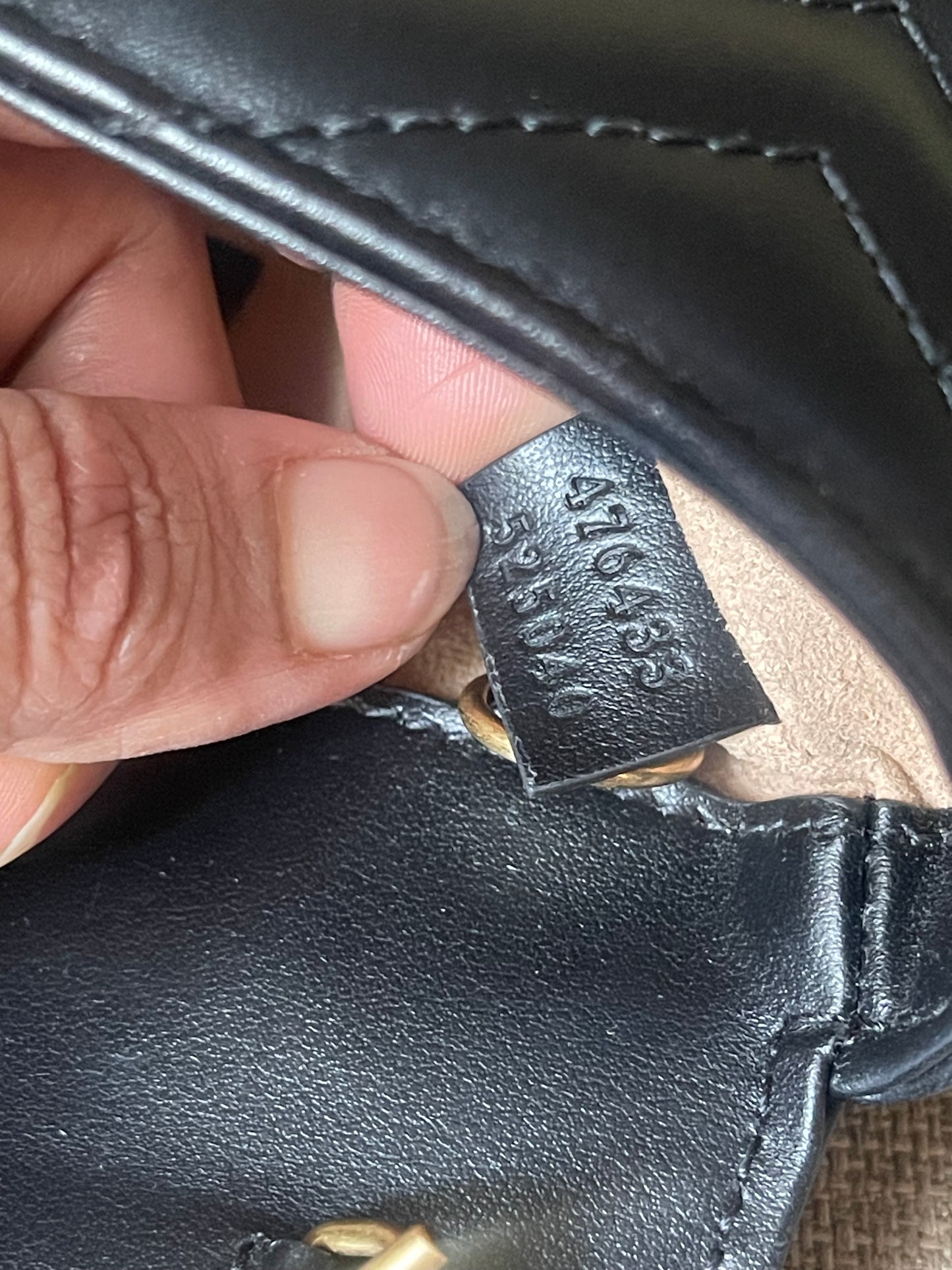 Authentic Gucci mini marmont bag black