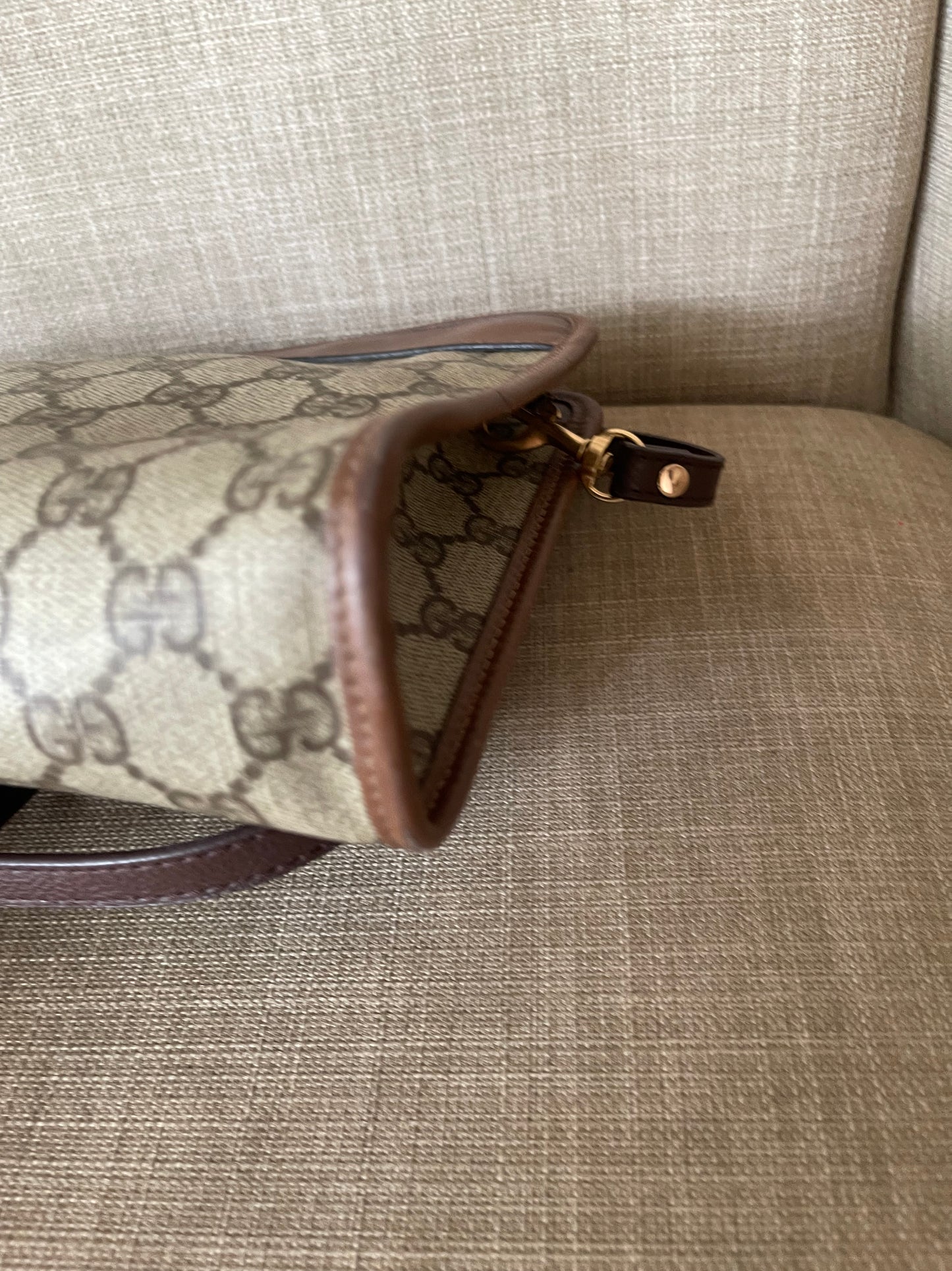 Authentic Gucci GG canvas clutch bag