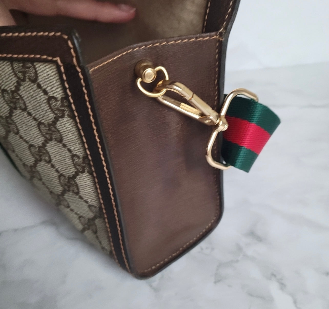 Authentic Gucci vintage sherry line clutch crossbody